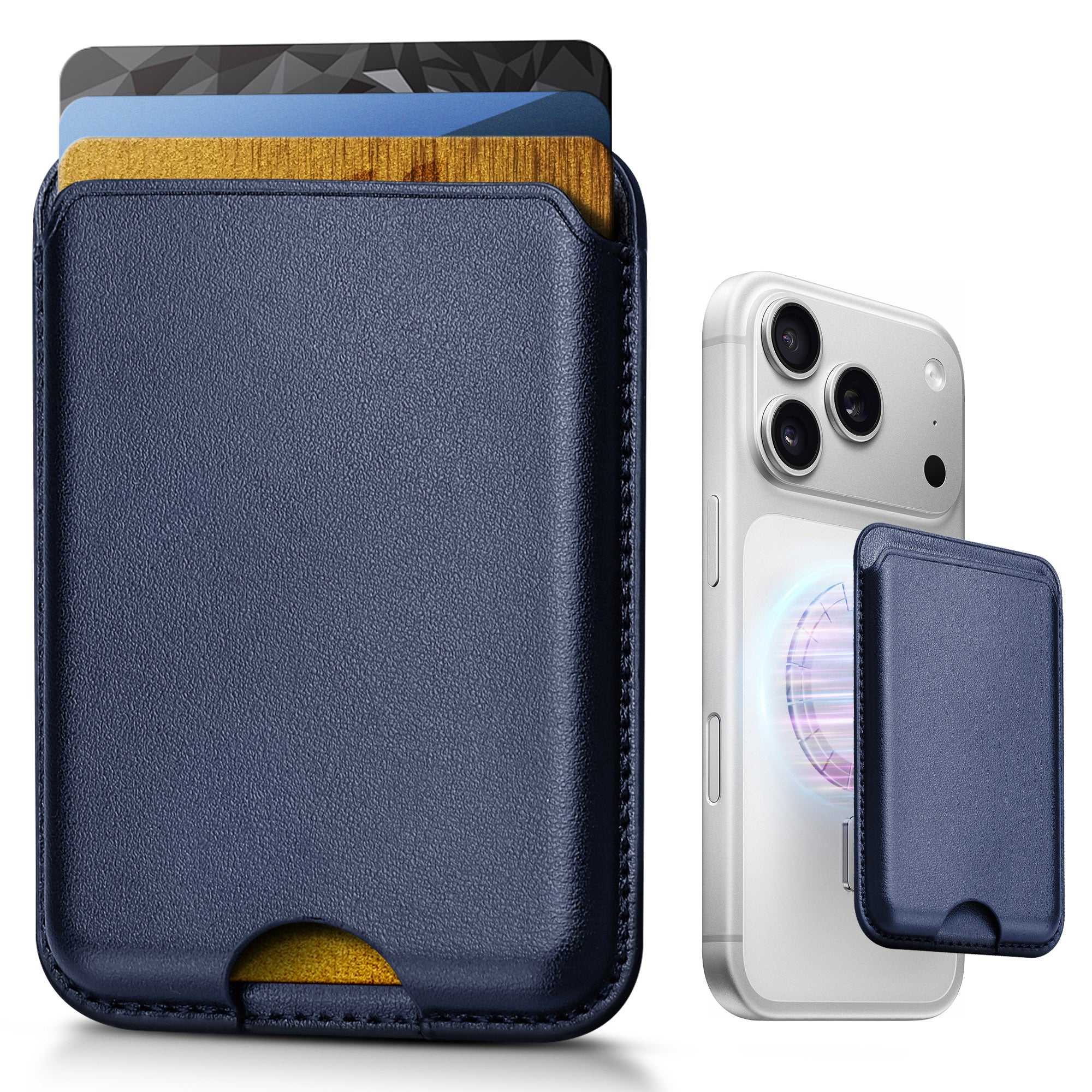 2PCS Magnetic Card Holder MagSafe Wallet RFID Protection for iPhone 17/16/15/14