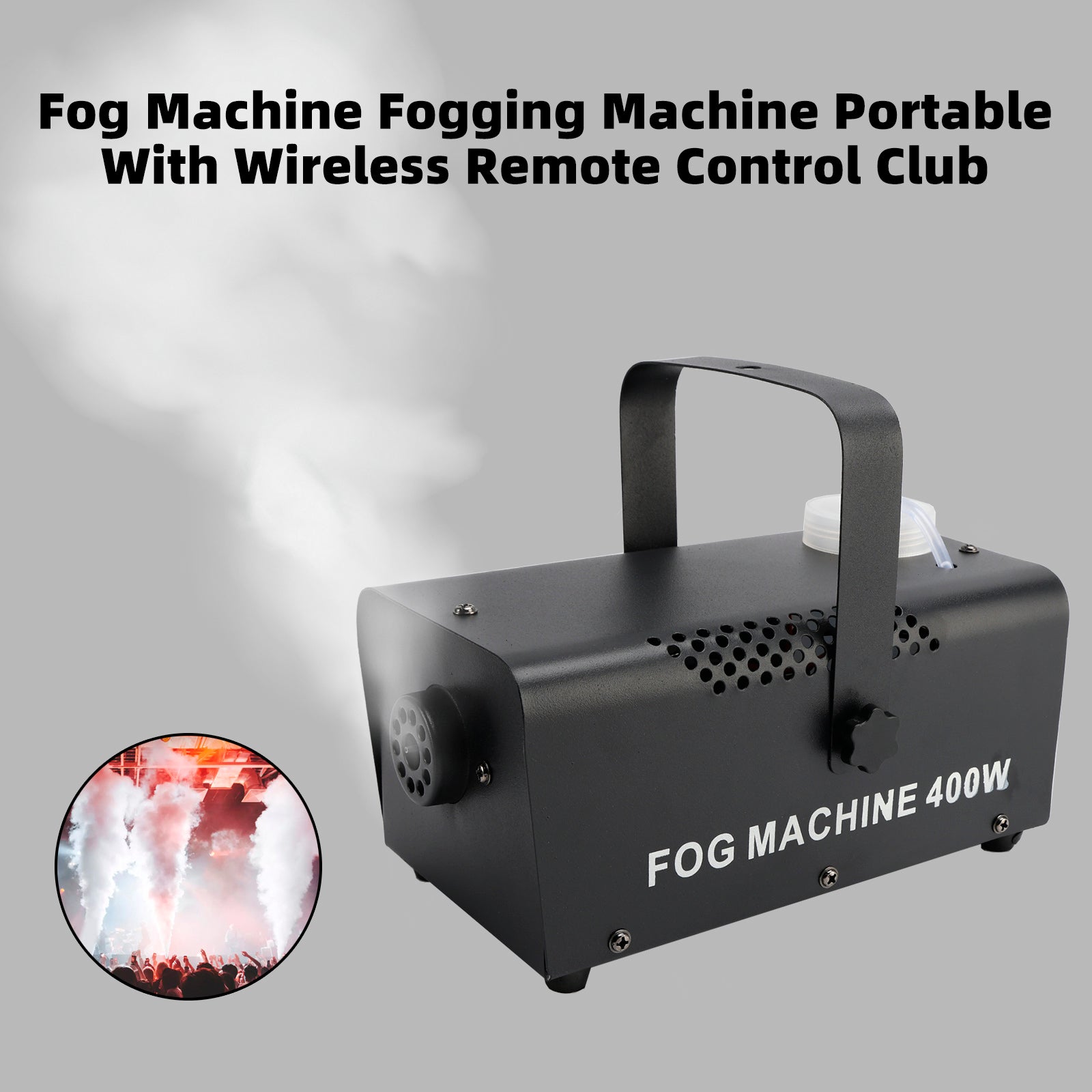 Mini 400W Fog Machine Fogging Machine Portable With Wireless Remote Control Club