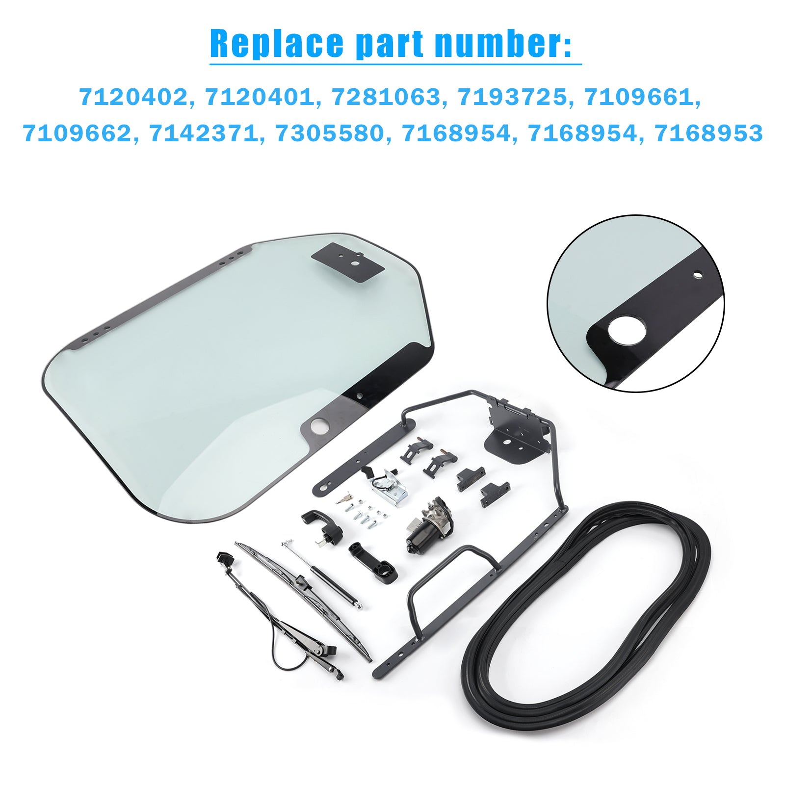 7120402 7120401 Front Door Glass Window For Bobcat S590 S595 S650 S740 S750 S770