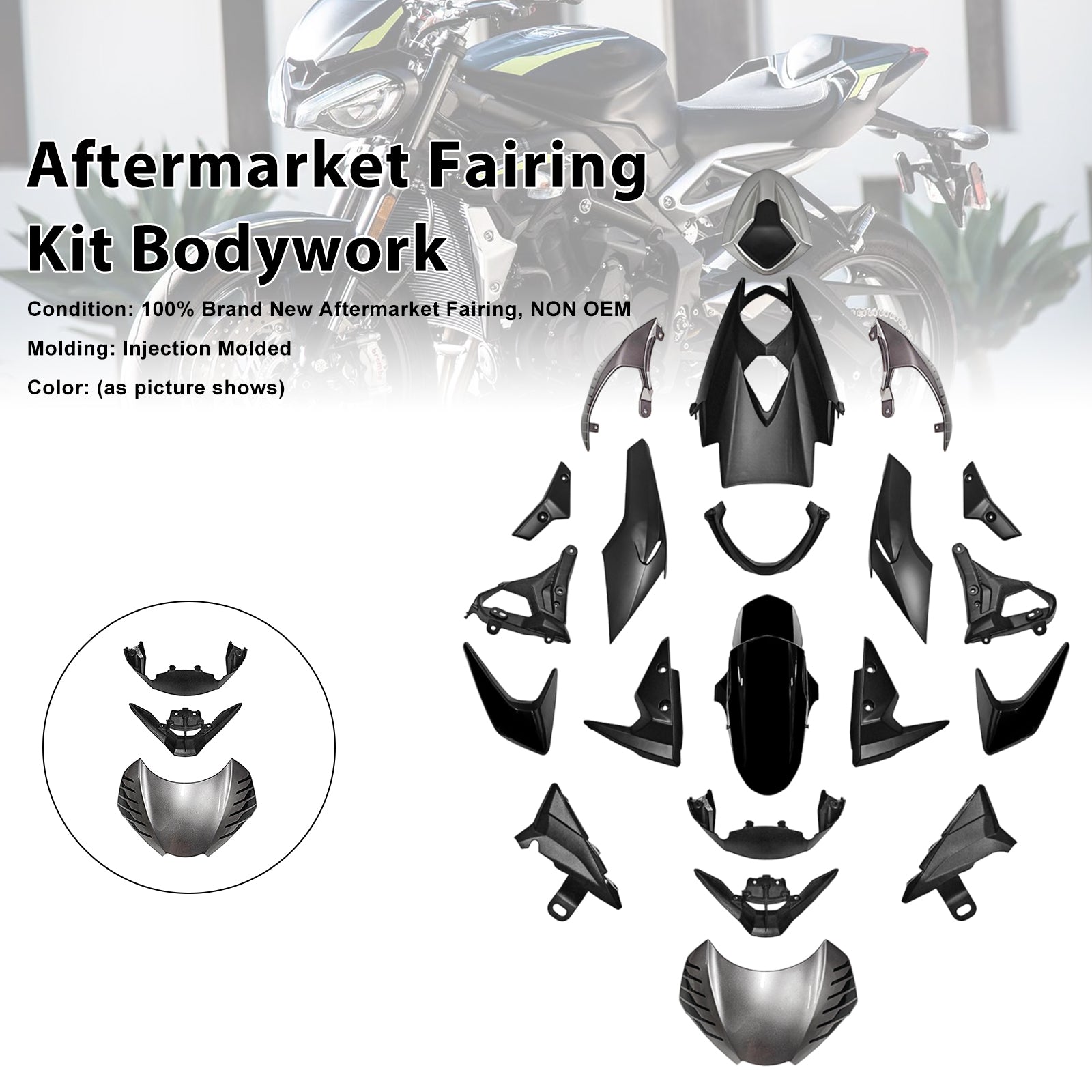 Injection Bodywork Fairing Kit for Street Triple 765 R/RS 2020-2022 08#