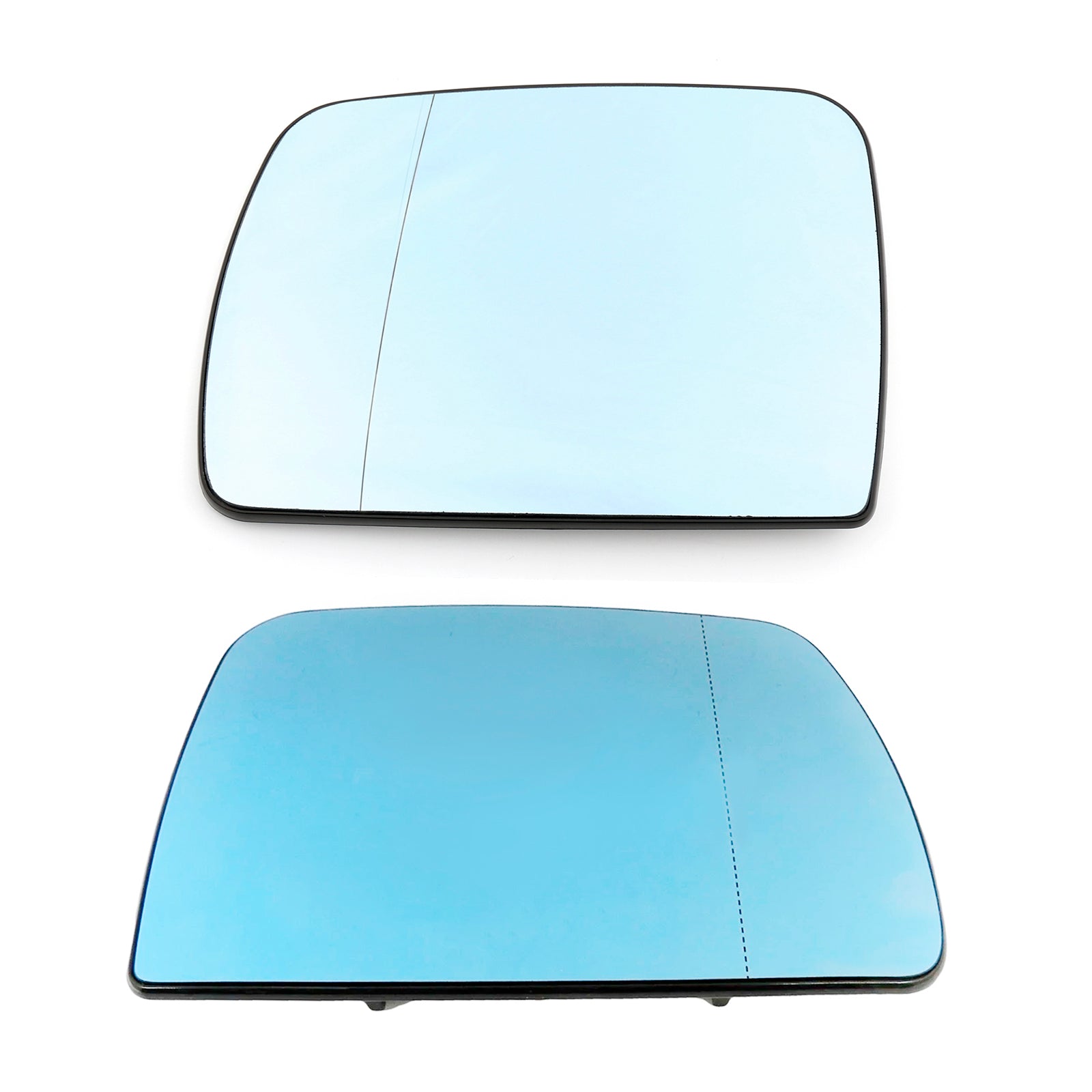 Blue Heated Left&Right Driver Side Wing Mirror Glass For BMW X5 E53 1998-2006