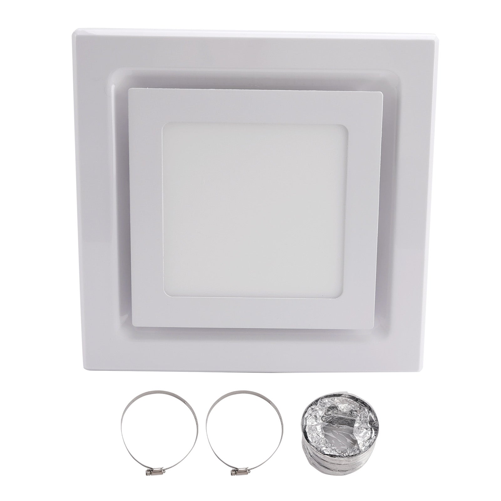 100 CFM 10" Bathroom Exhaust Fan 1.5sones Bath Fan Low Noise with Light
