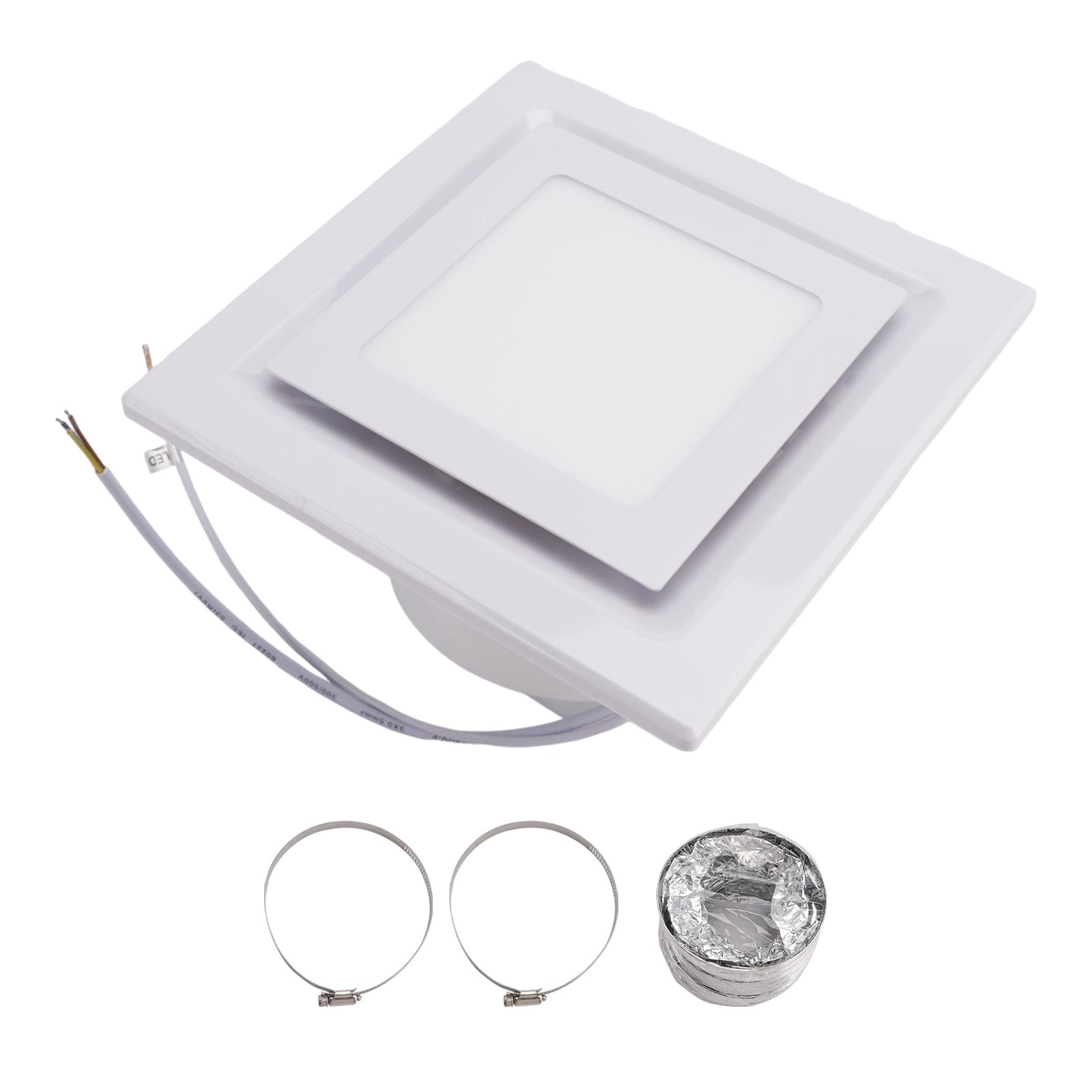 100 CFM 10" Bathroom Exhaust Fan 1.5sones Bath Fan Low Noise with Light