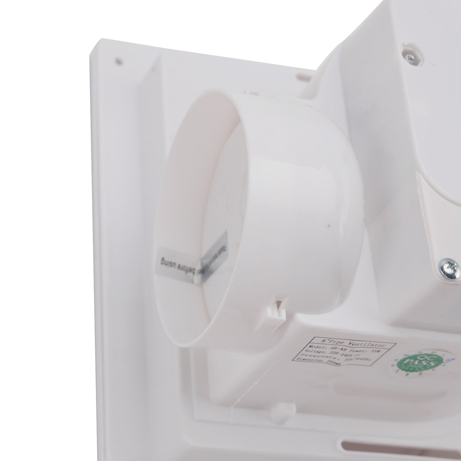 100 CFM 10" Bathroom Exhaust Fan 1.5sones Bath Fan Low Noise with Light