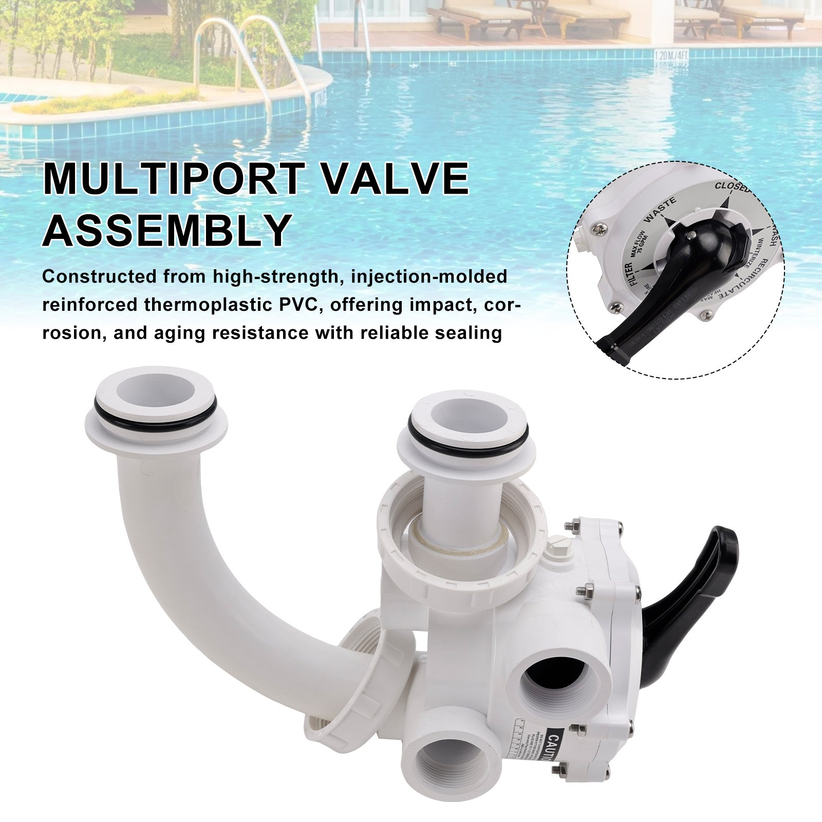 261173 Multiport Valve 1.5" 1 1/2" Triton Sand Pool Filter for Pentair SM-10-3