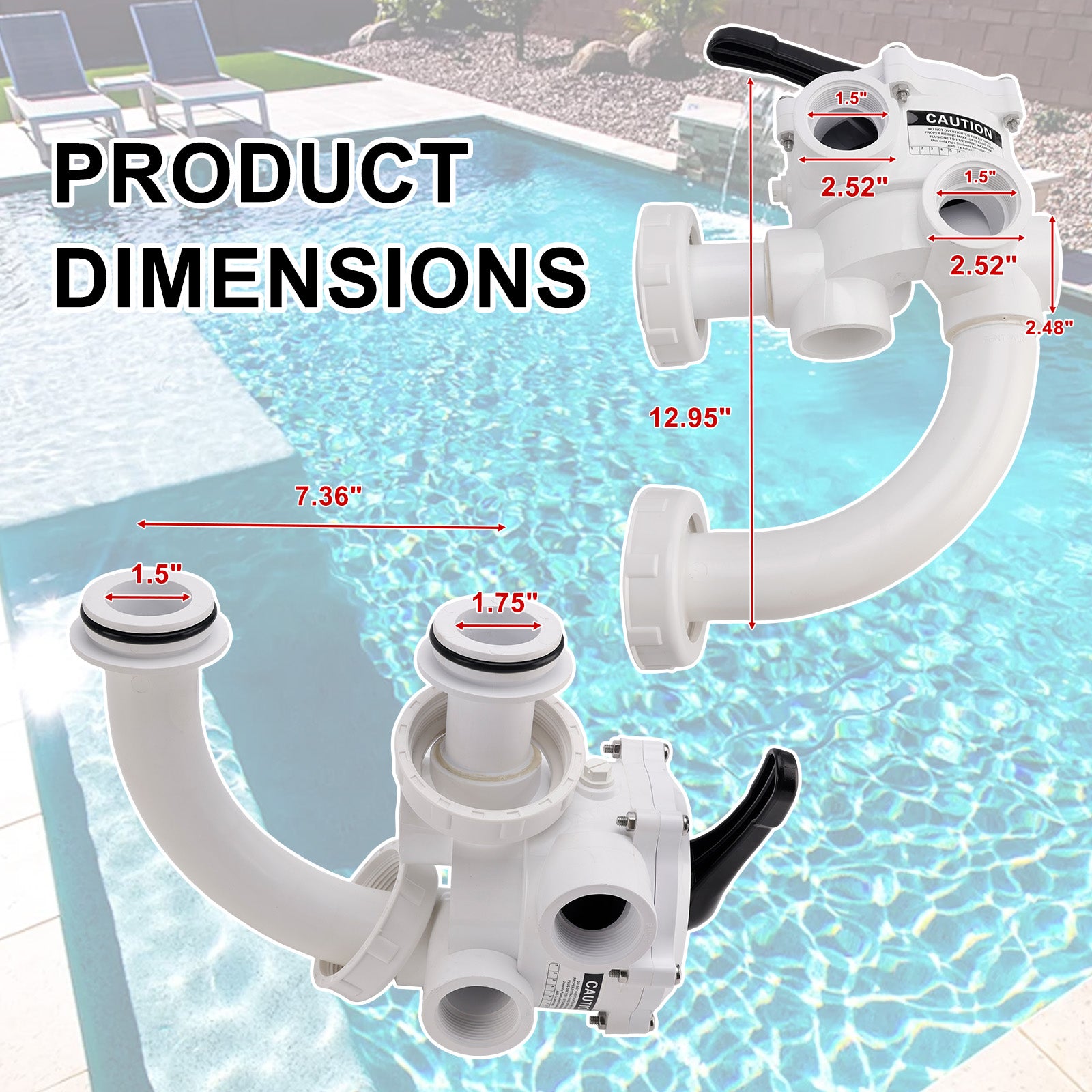 261173 Multiport Valve 1.5" 1 1/2" Triton Sand Pool Filter for Pentair SM-10-3