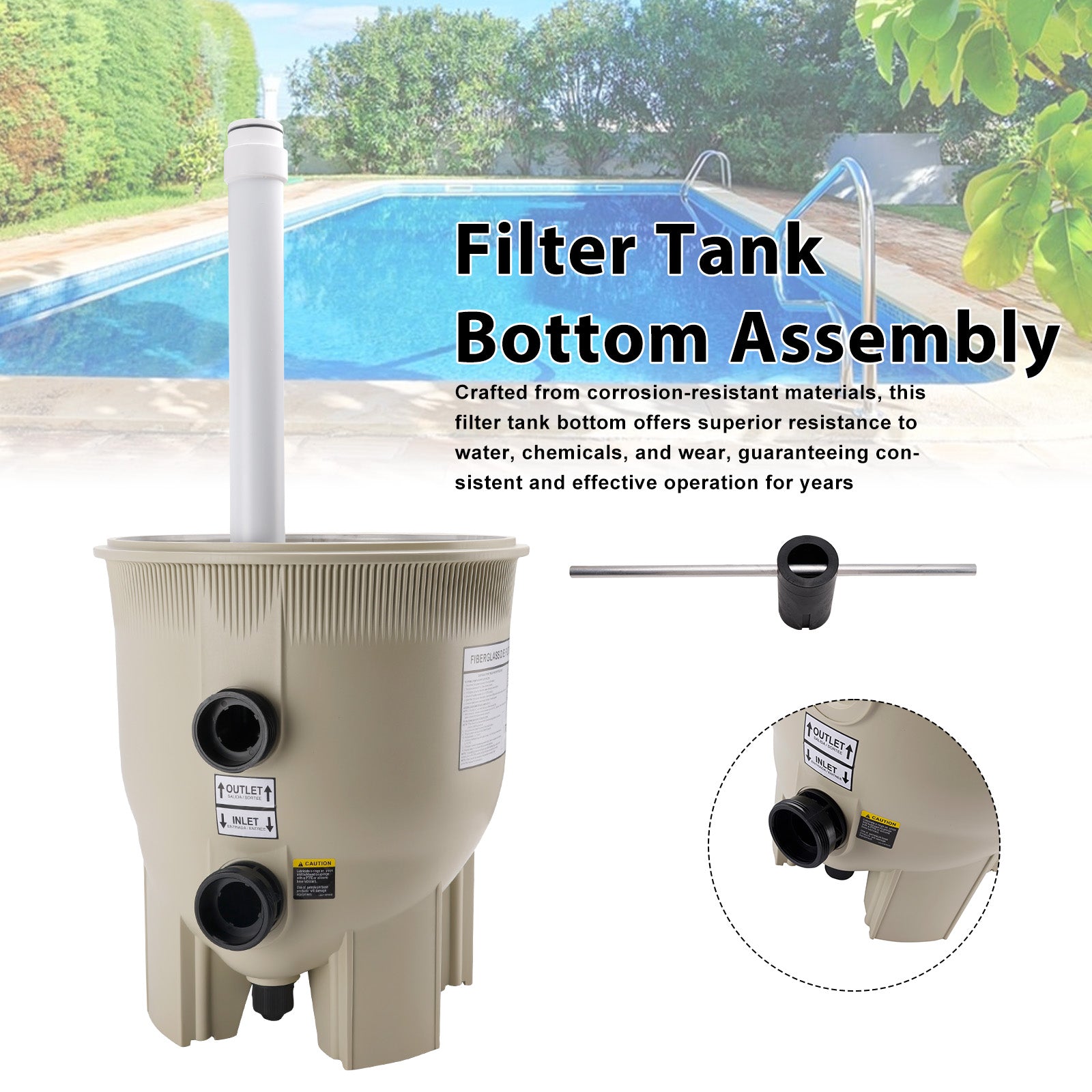 170018 Tank Bottom Assembly FNS Plus FNSP60 Pool DE Filter For Pentair