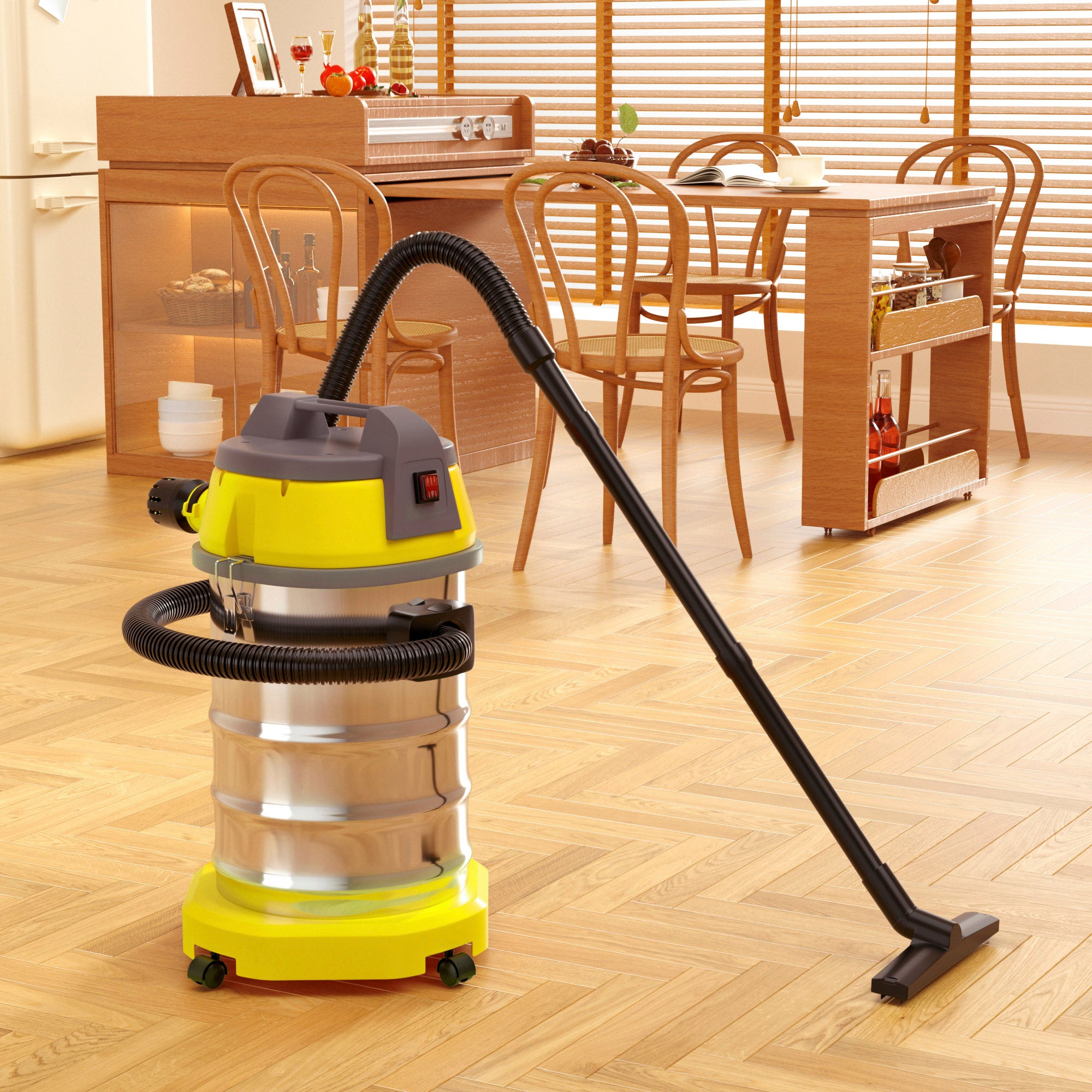 Wet Dry Blow Three Uses 10 Gallon 3200w 8 Peak Hp Stainless Steel Shop Vac Vacuum Cleaner Garage Portable Car Detailing For House Garage Workshop Car