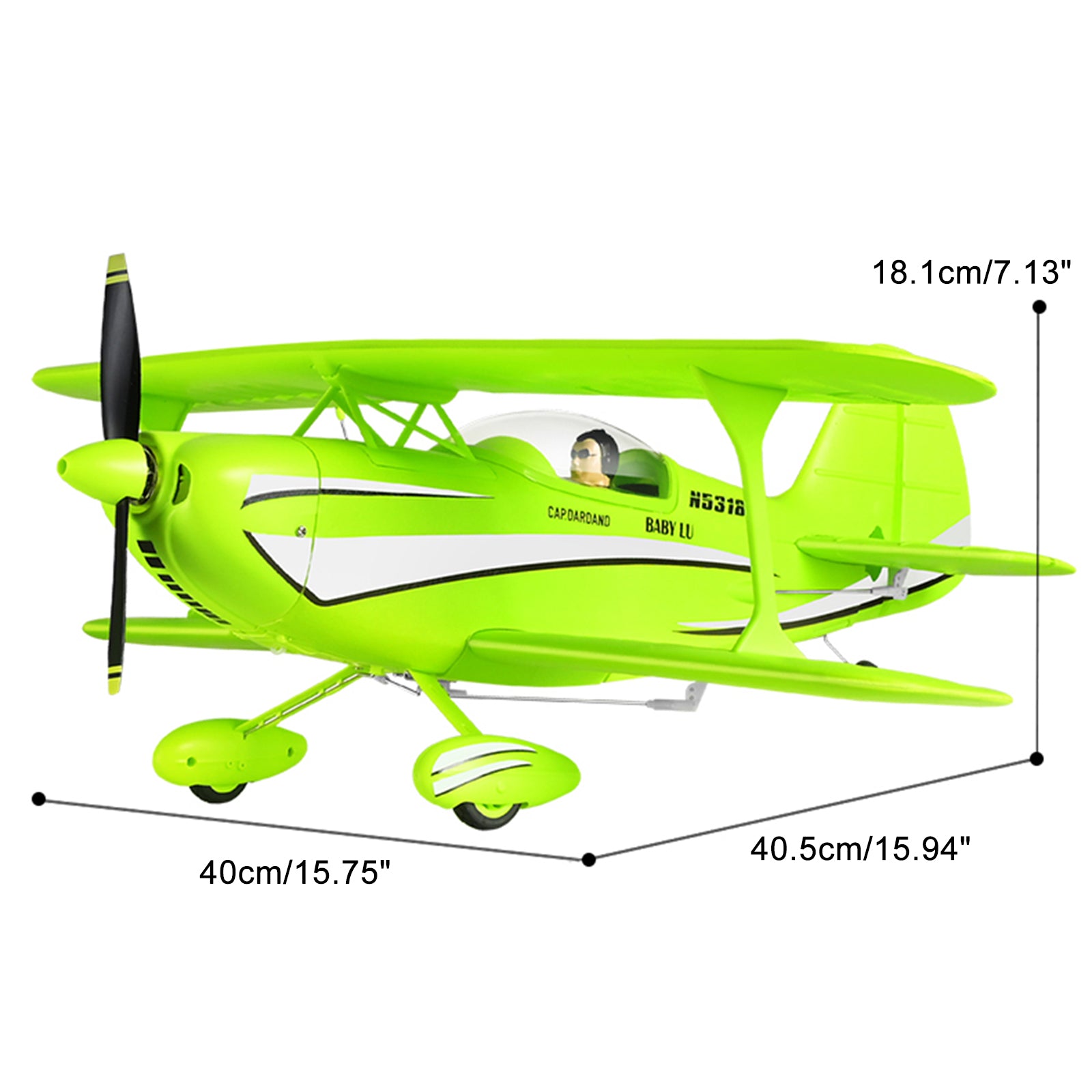 Wltoys XK A310 2.4G 4CH RC Fixed-Wing Aircraft Model 3D/6G Realistic Plane Green