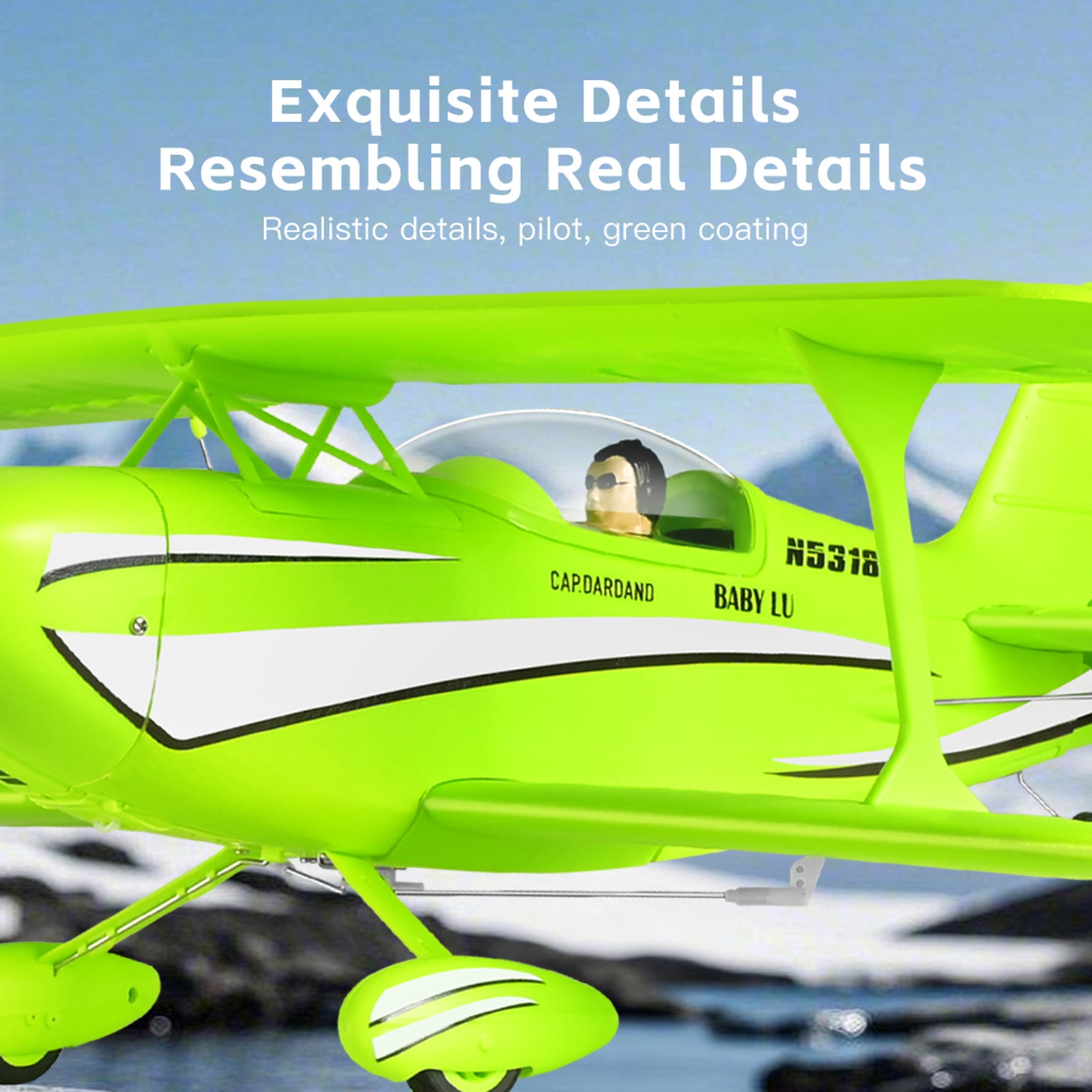 Wltoys XK A310 2.4G 4CH RC Fixed-Wing Aircraft Model 3D/6G Realistic Plane Green