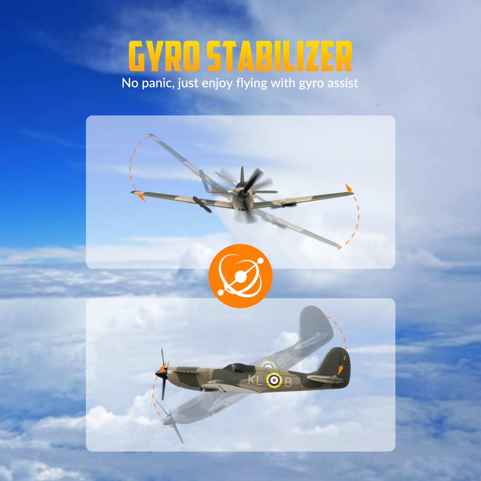 RC 76205 2.4GHz 3CH Airplane Fixed Wing With Gyro System 2 Batteries Kid Toy