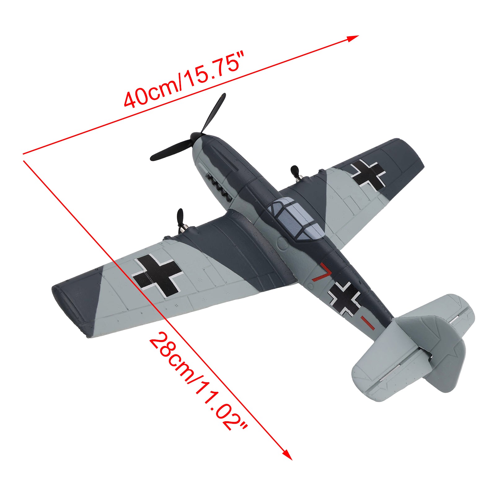 RC 76206 2.4GHz 3CH Airplane Fixed Wing With Gyro System 2 Batteries Kid Toy