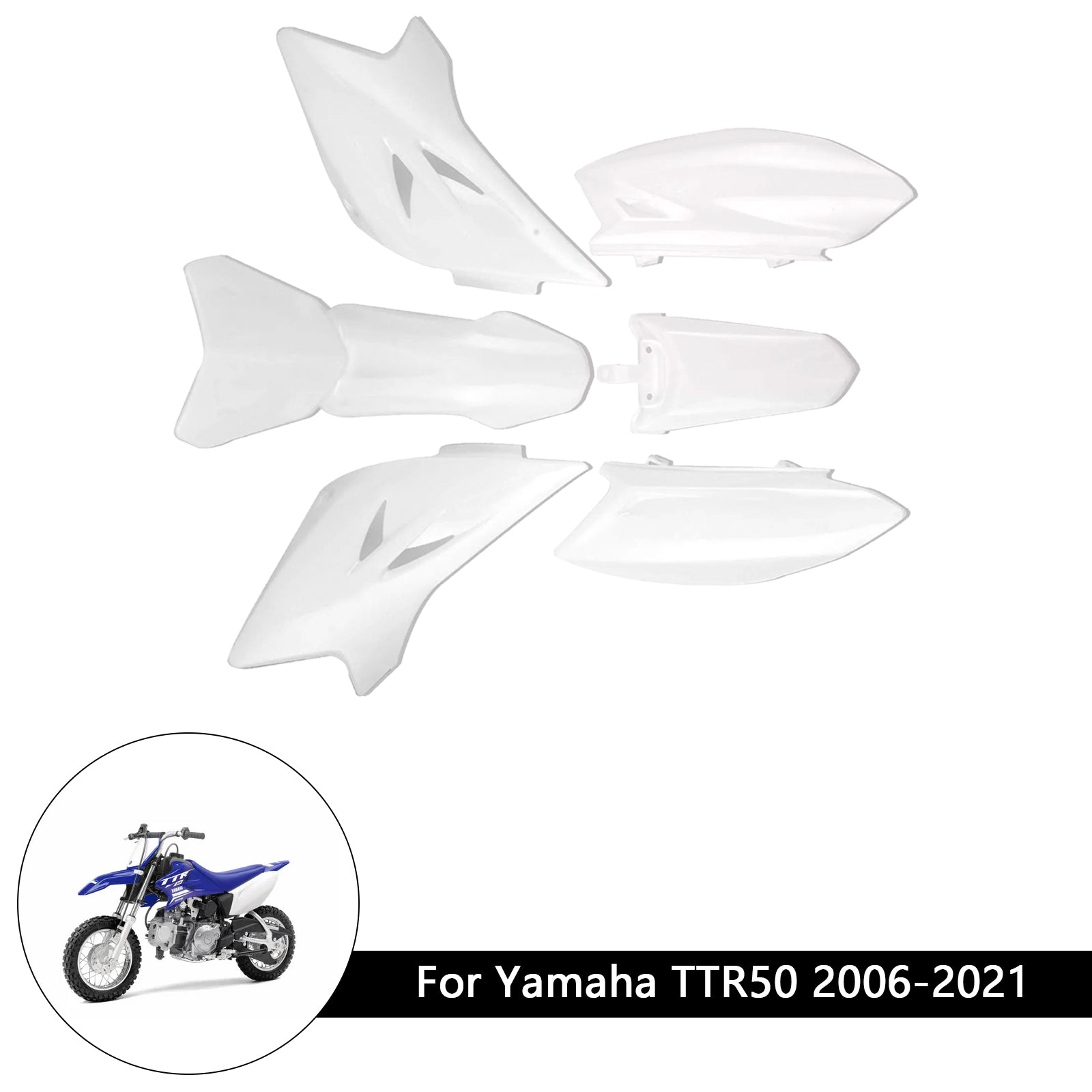 2006-2021 Yamaha TTR50 Body Plastic Kit Front Rear Fender Fairing