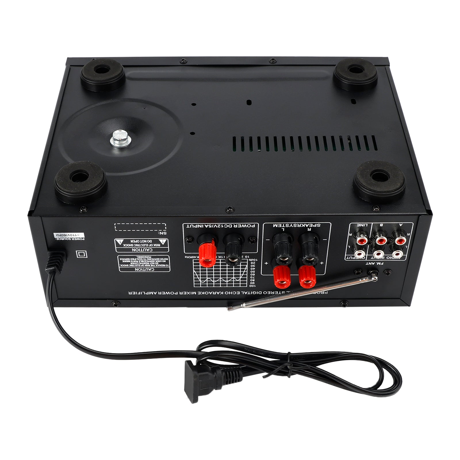 Bluetooth 5.0 HiFi Sunbuck 2000W Stereo Power Amplifier Karaoke FM USB SD AUX