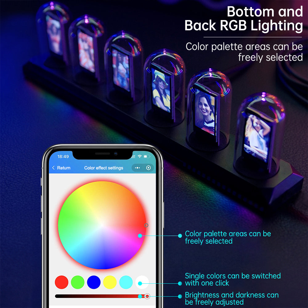 Nixie Tube Clock Wi-Fi 12/24H Temperature Humidity Wind Direction Precipitation