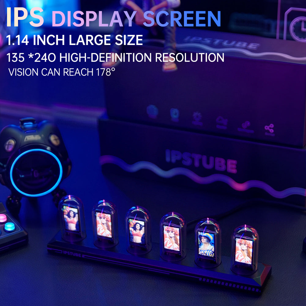 Nixie Tube Clock Wi-Fi 12/24H Temperature Humidity Wind Direction Precipitation