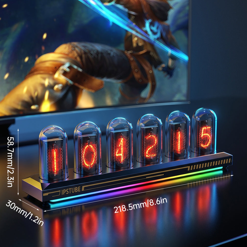 Nixie Tube Clock Wi-Fi 12/24H Temperature Humidity Wind Direction Precipitation