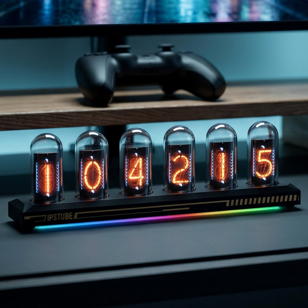 Nixie Tube Clock Wi-Fi 12/24H Temperature Humidity Wind Direction Precipitation