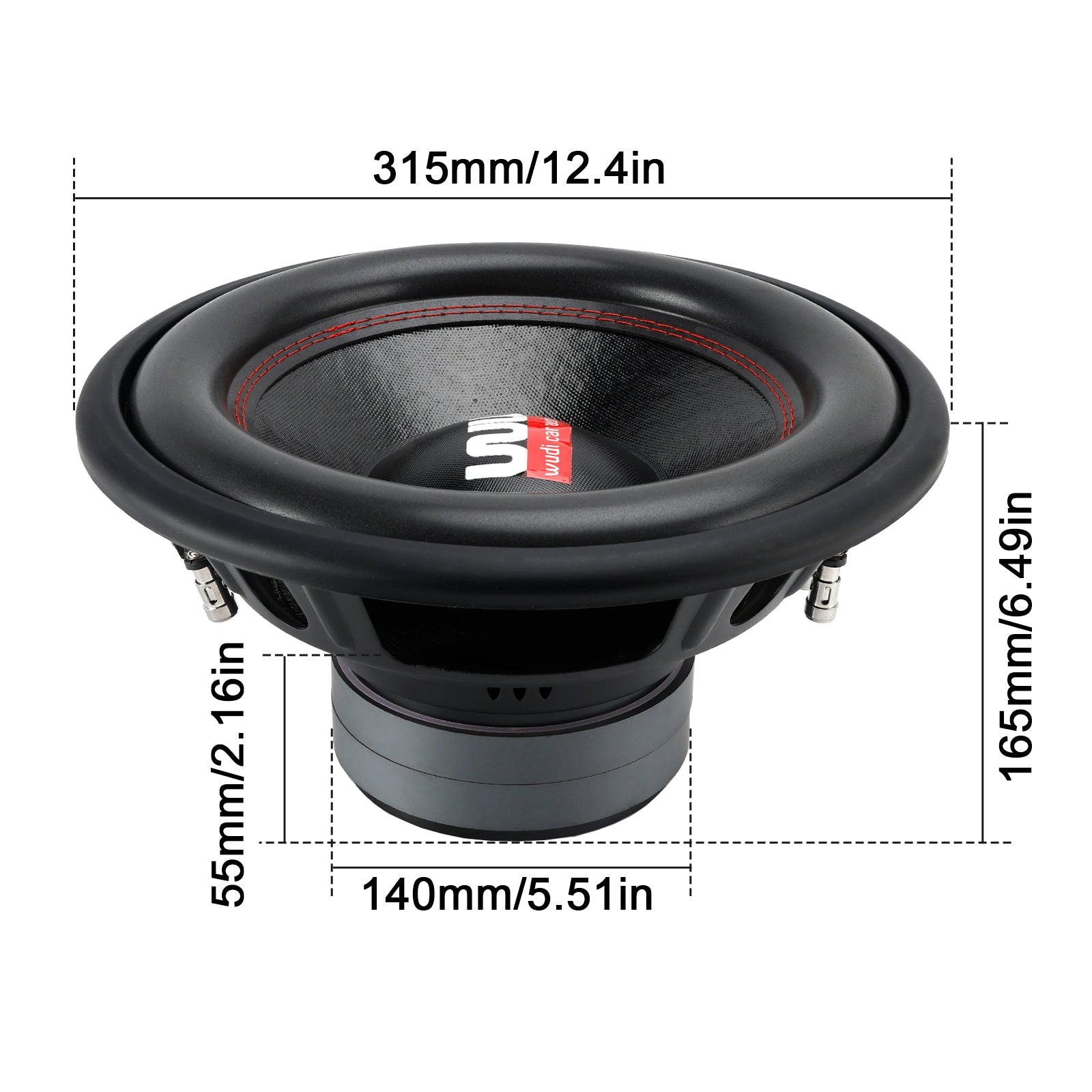 12" Car Audio Subwoofer 2200W Max Power Dual Magnet Dual Coil Woofer KTV Speaker