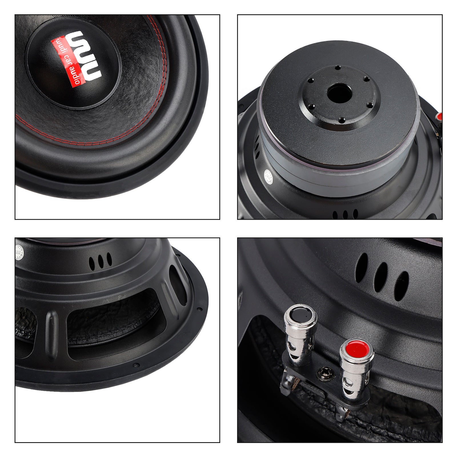 2PCS 12"Car Audio Subwoofer 2200W Max Power Dual Magnet Dual Coil Woofer Speaker