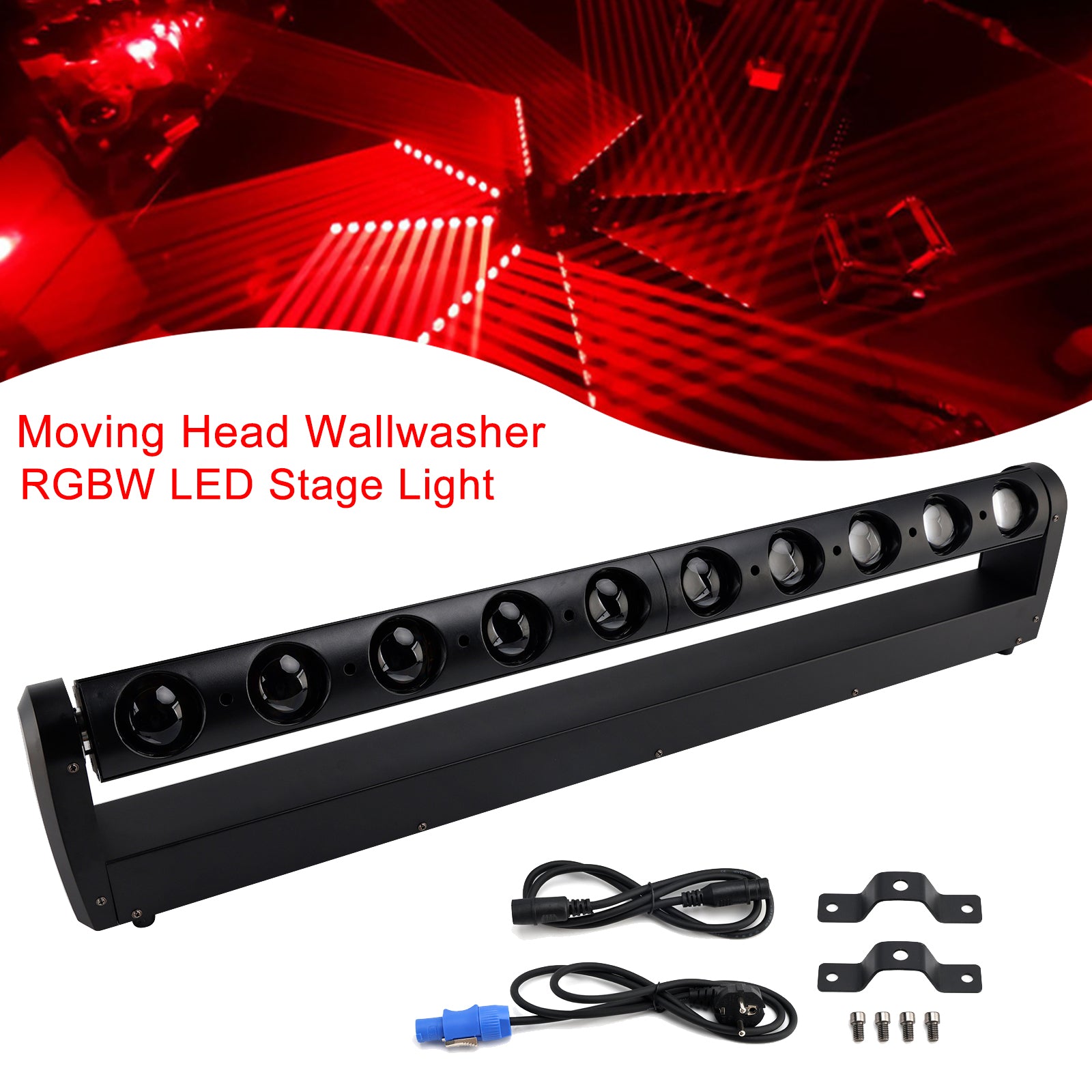 10X40W Moving Head Wallwasher RGBW LED Stage Light DMX Spotlights For Party