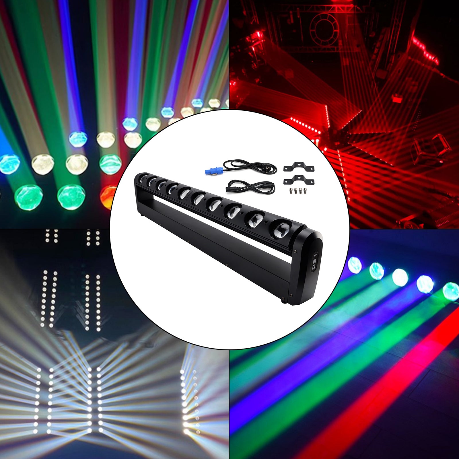 10X40W Moving Head Wallwasher RGBW LED Stage Light DMX Spotlights For Party