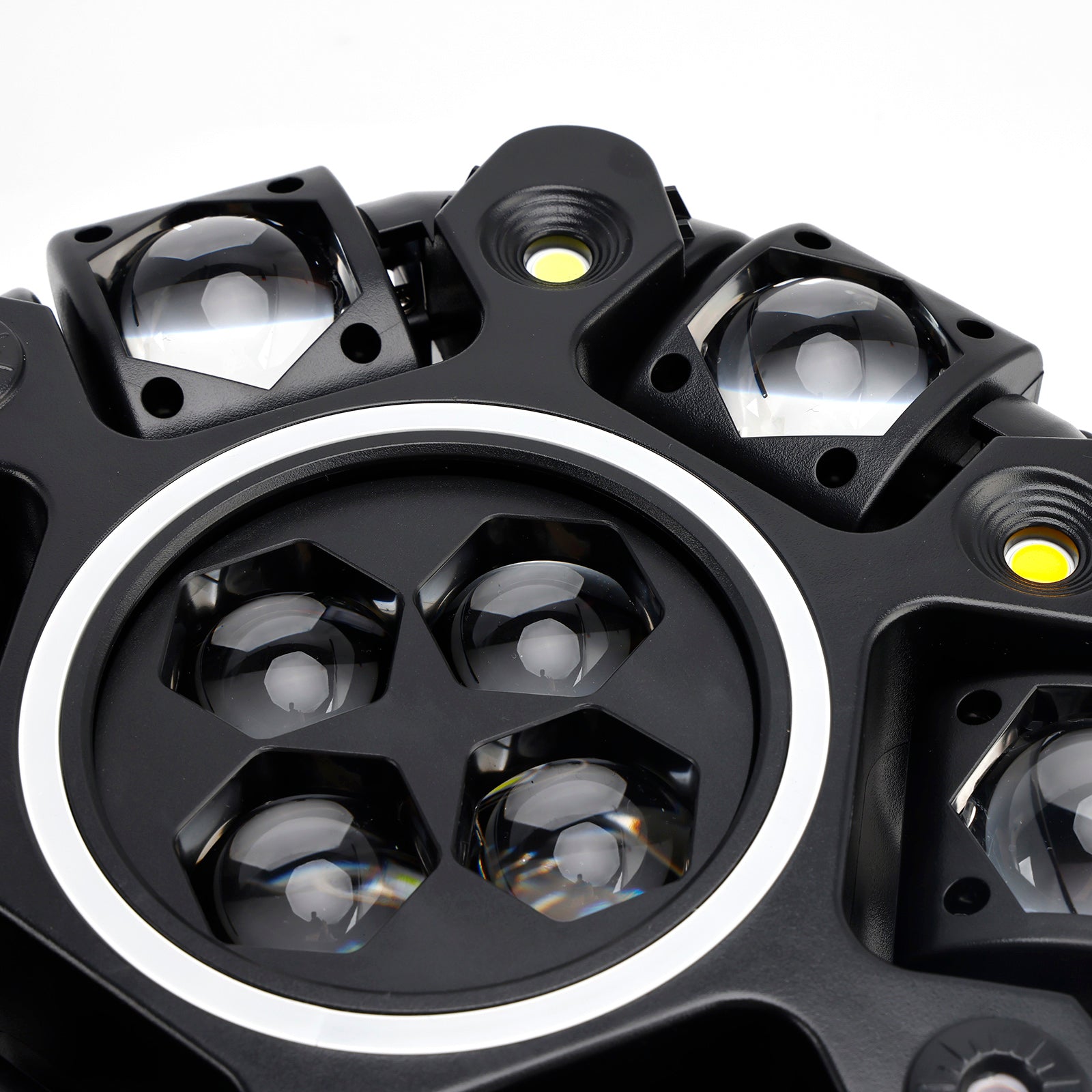 6 Arm Moving Head Stage Light Rgbw With 4 Honeycomb Beams DMX Control For Party