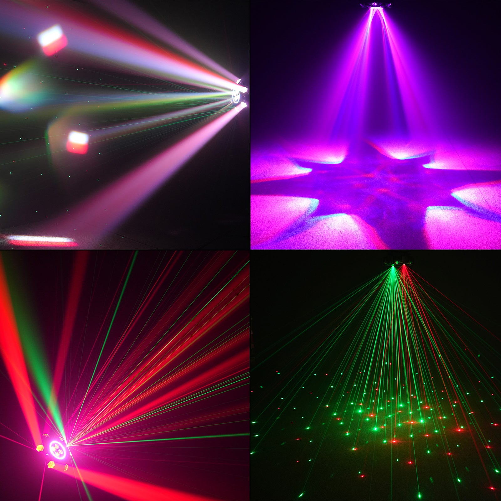 6 Arm Moving Head Stage Light Rgbw With 4 Honeycomb Beams DMX Control For Party