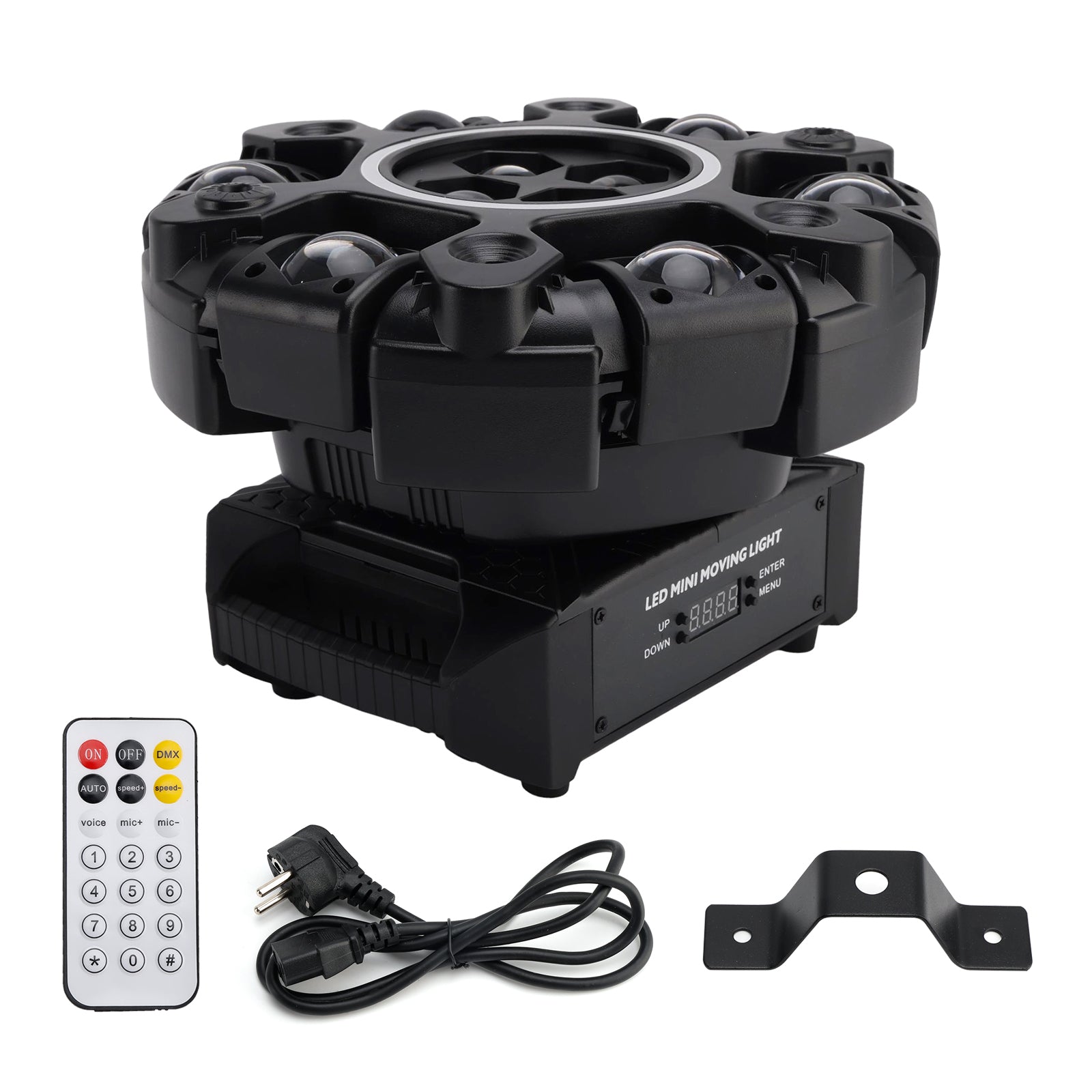 6 Arm Moving Head Stage Light Rgbw With 4 Honeycomb Beams DMX Control For Party