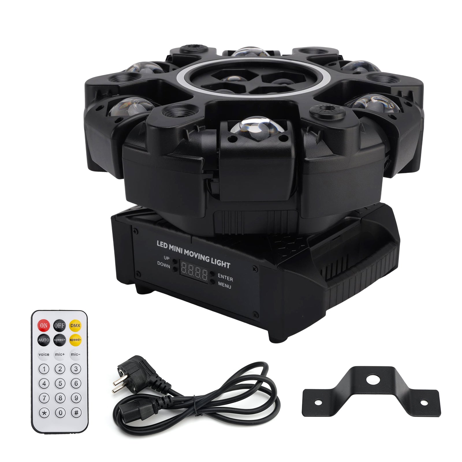 6 Arm Moving Head Stage Light Rgbw With 4 Honeycomb Beams DMX Control For Party