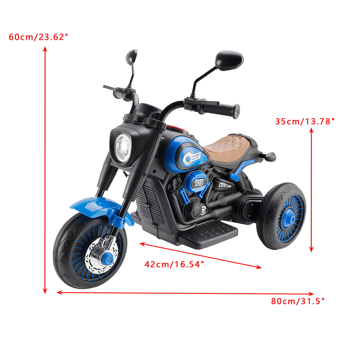 3Wheel 6V Kid Ride On Motorcycle Electric Toy With Colorful Light And Music