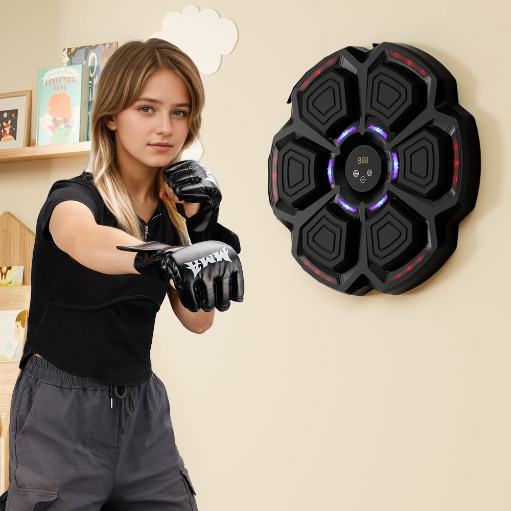 Office & Gym – Fun Fitness & Boxing Trainer Punching Workout Equipment for Home Bluetooth Smart Boxing Machine for Adults & Kids – Wall-Mounted Reflex Training