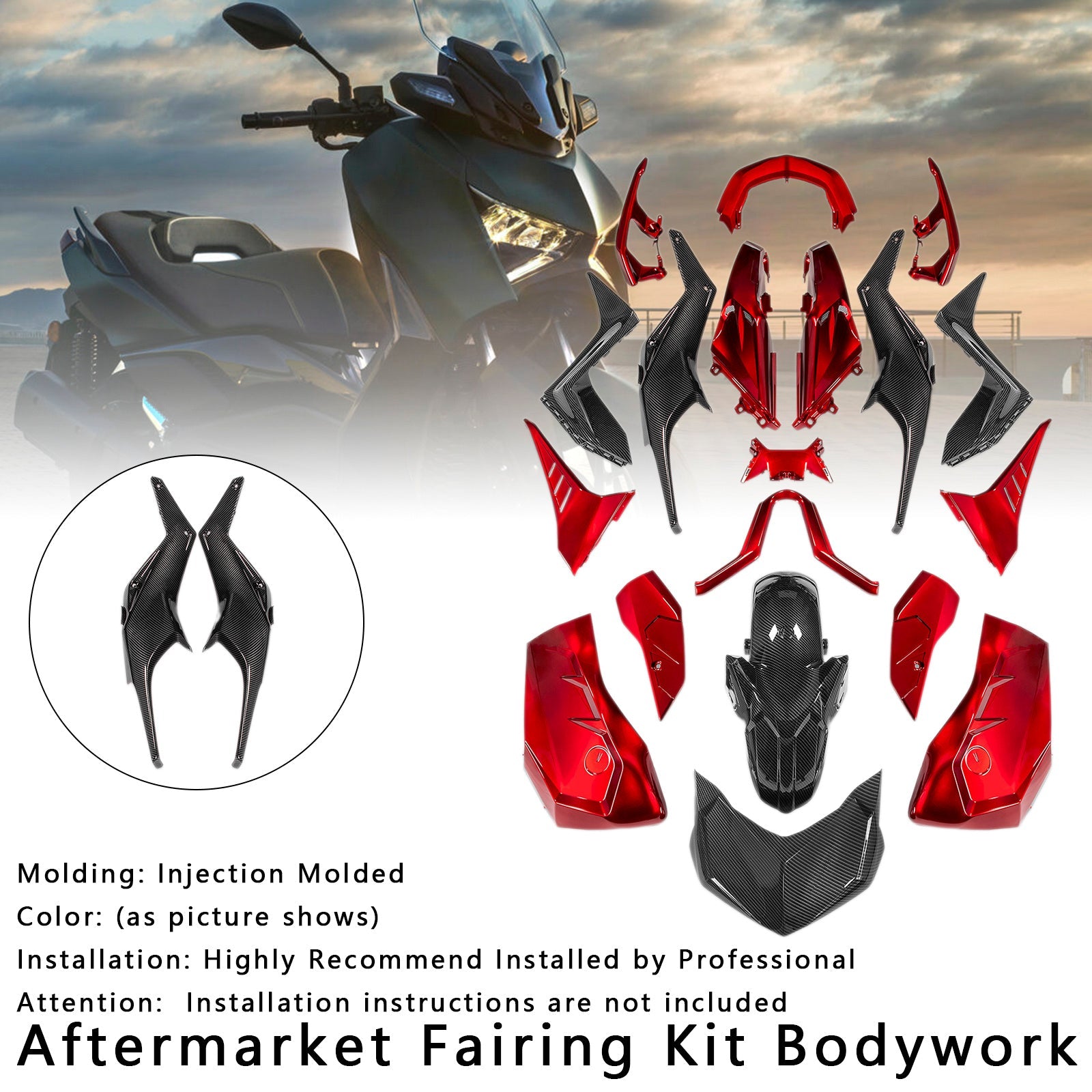 2023-2024 Yamaha X-MAX 300 XMAX Injection Bodywork Fairing Kit