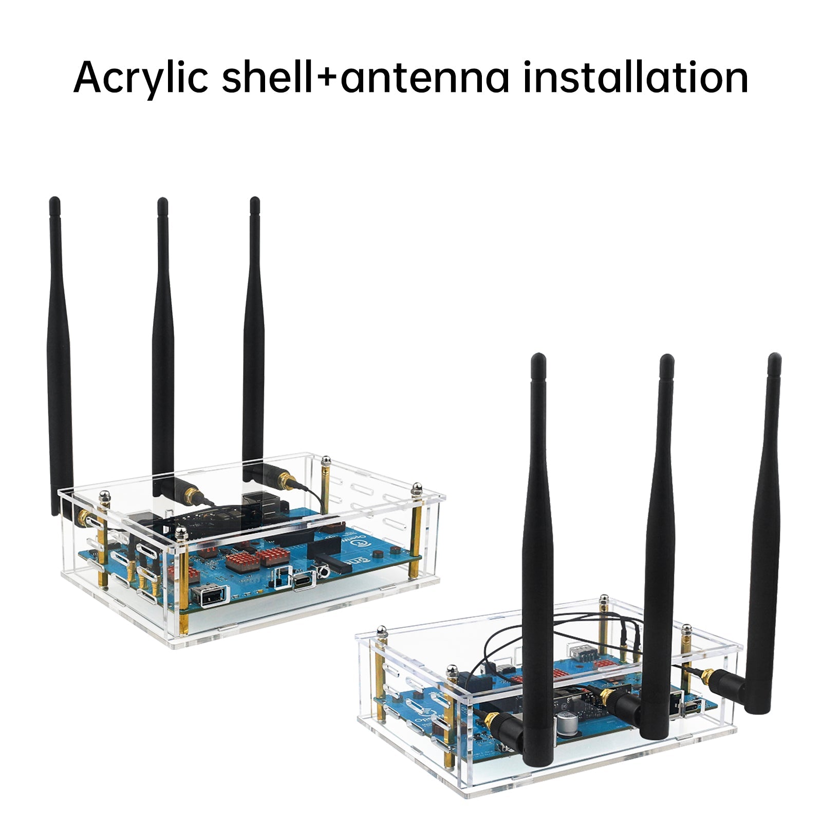 BananaPi Openwrtone Shell Acrylic Transparent Protective Shell External Antenna
