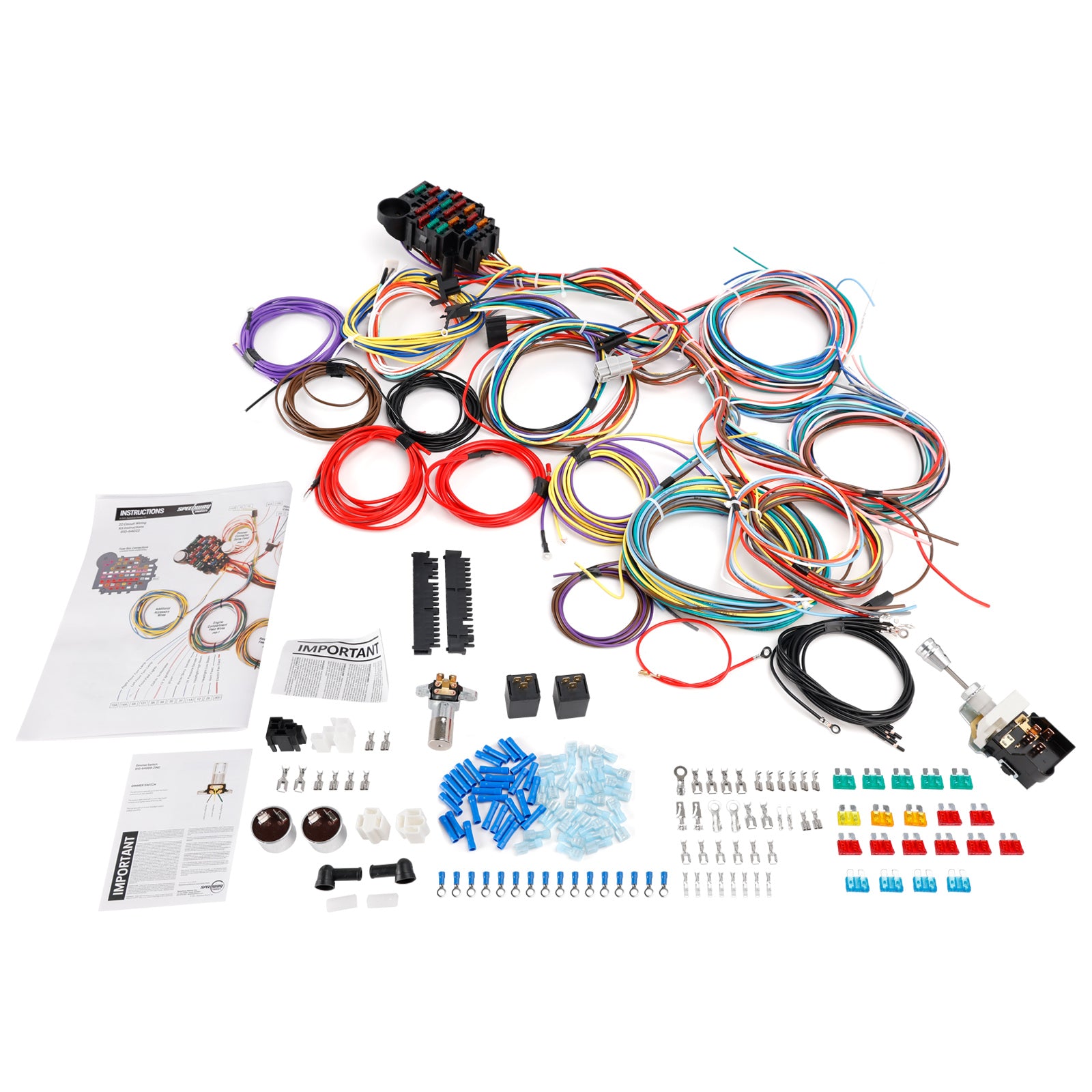 Universal 22 Circuit Wiring Harness Custom Wire Kit Xl Wires 91064022