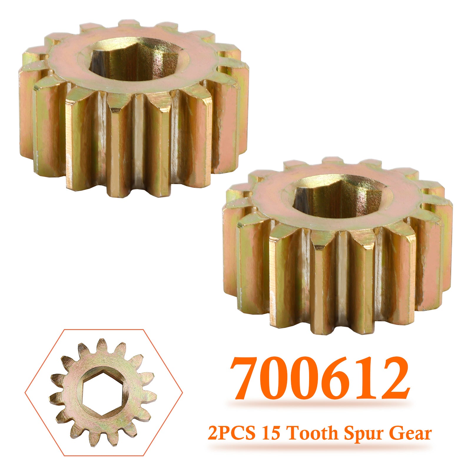 2PCS 700612 15 Tooth Spur Gear 10 DP/20 PA for Lippert RV Slide Out Systems