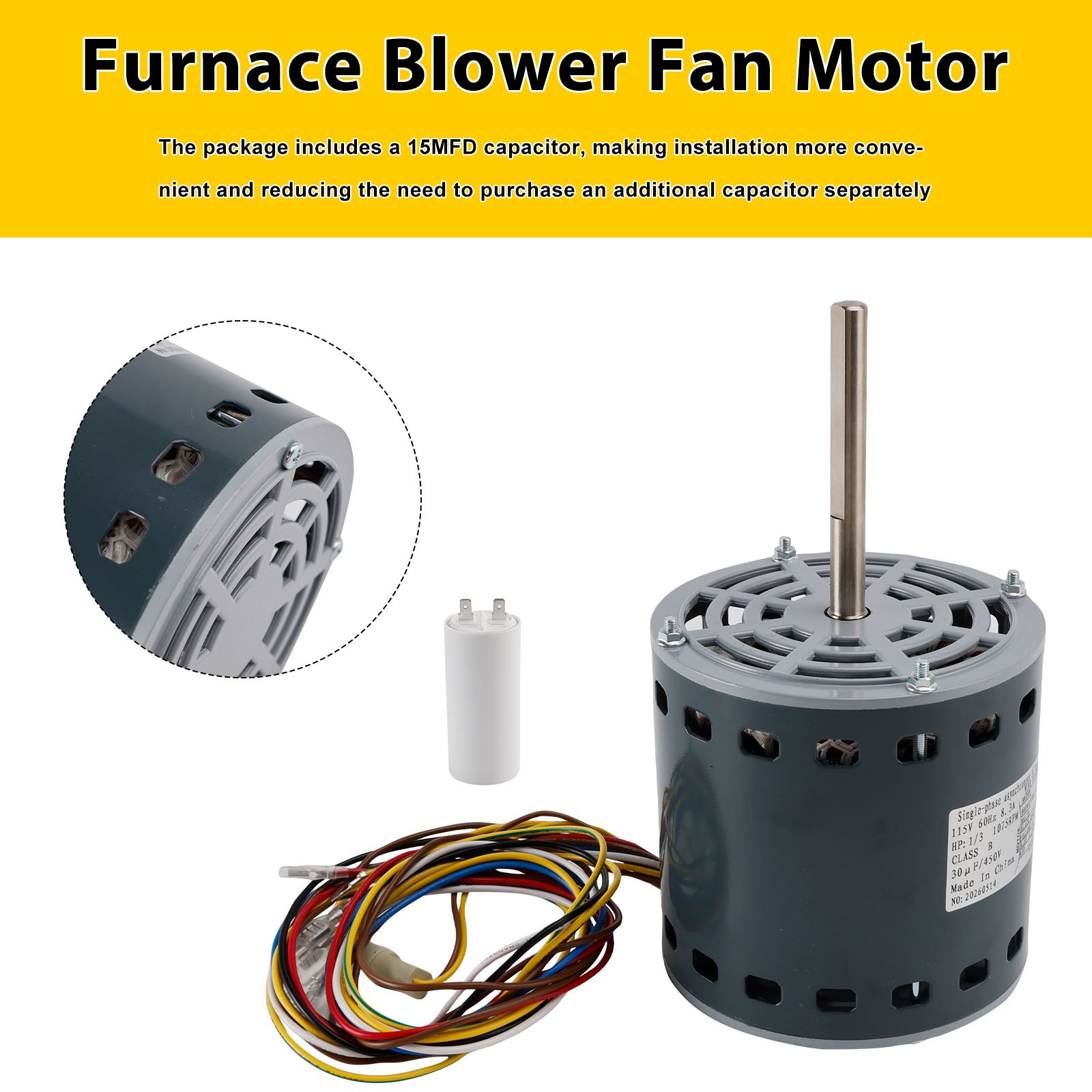 5KCP39PGS171S Furnace Blower Motor 5KCP39NGZ205S Fan Motor for GE Carrier Genteq