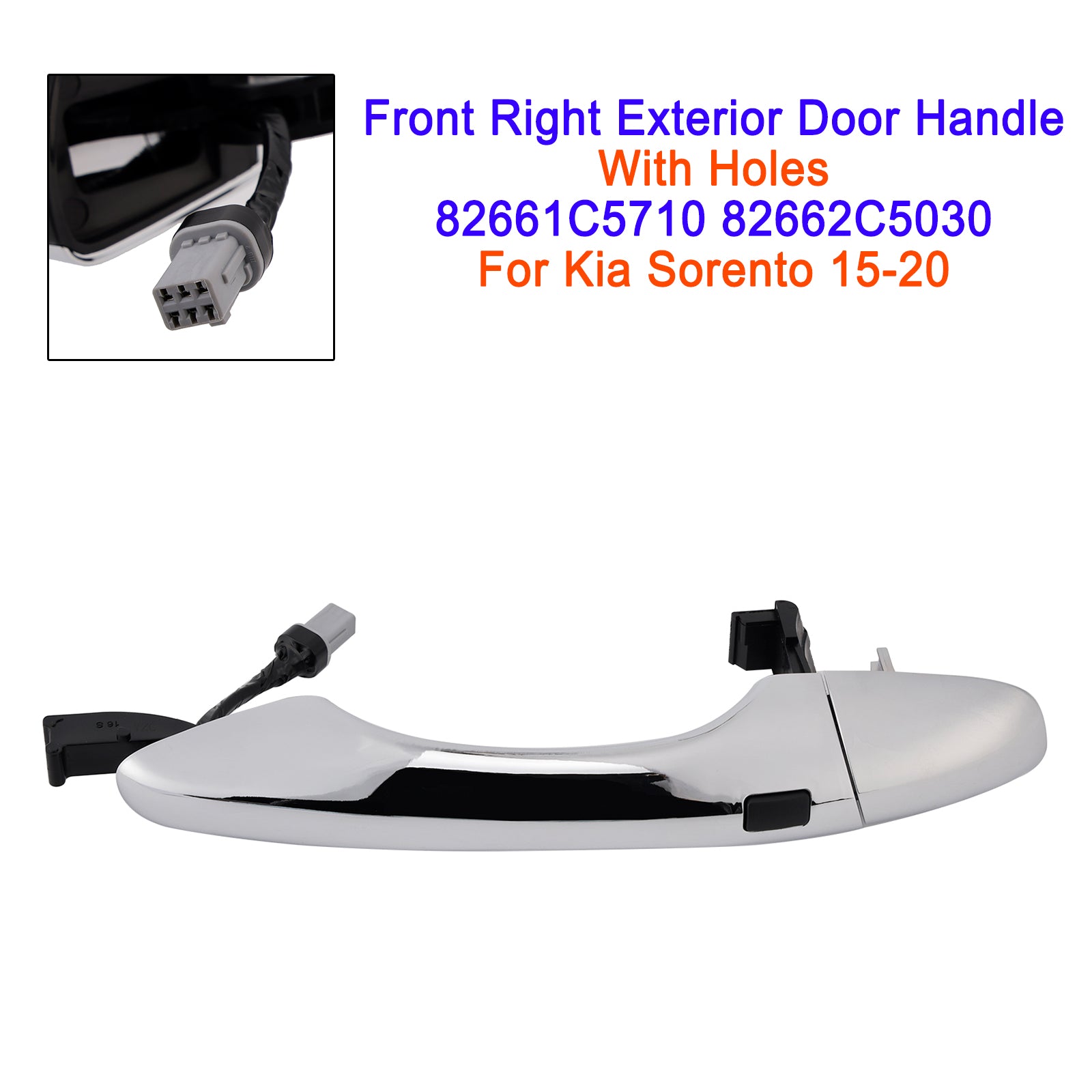 Front Right Exterior Door Handle With Holes 82661C5710 For Kia Sorento 15-20