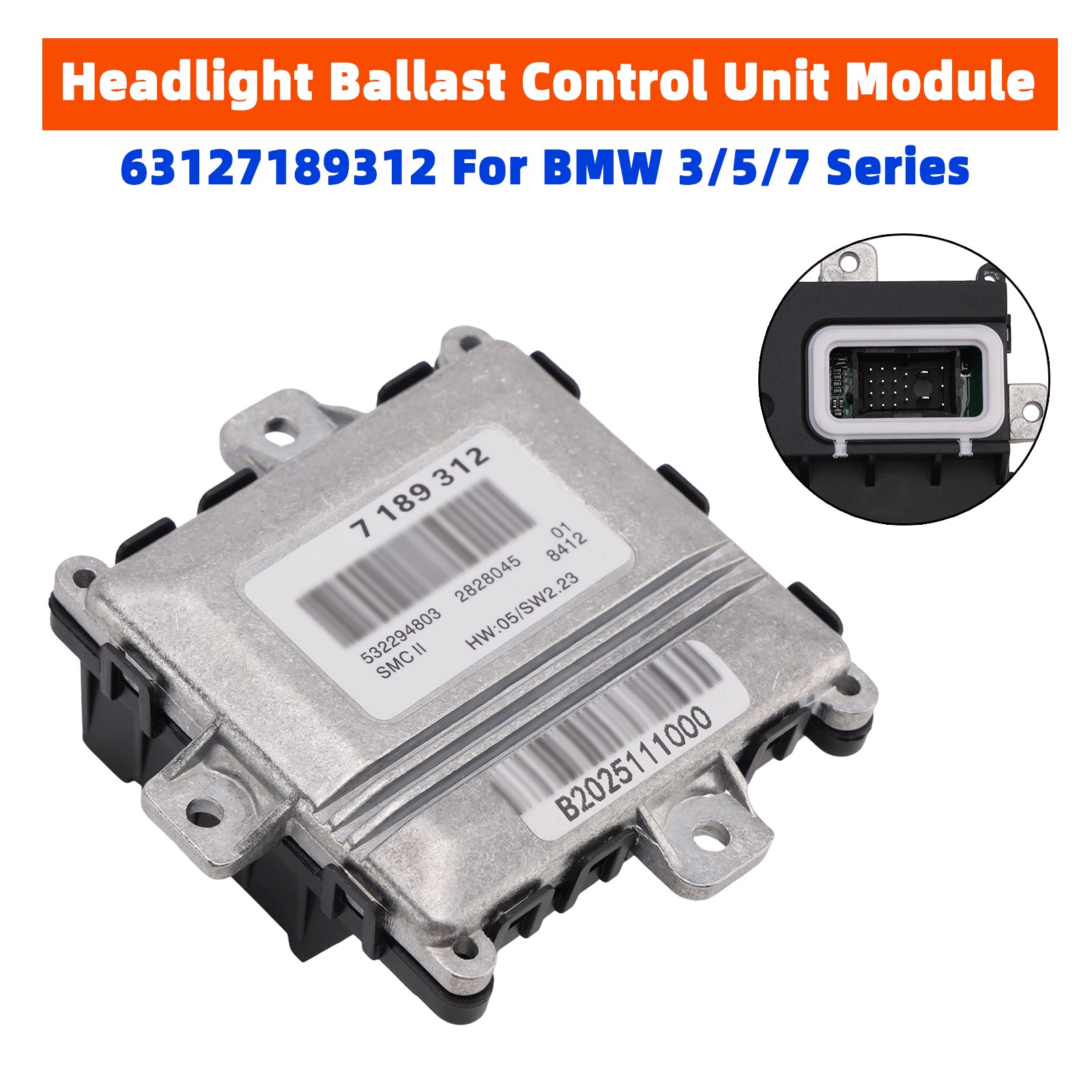 Headlight Ballast Control Unit Module 63127189312 For BMW 3/5/7 Series