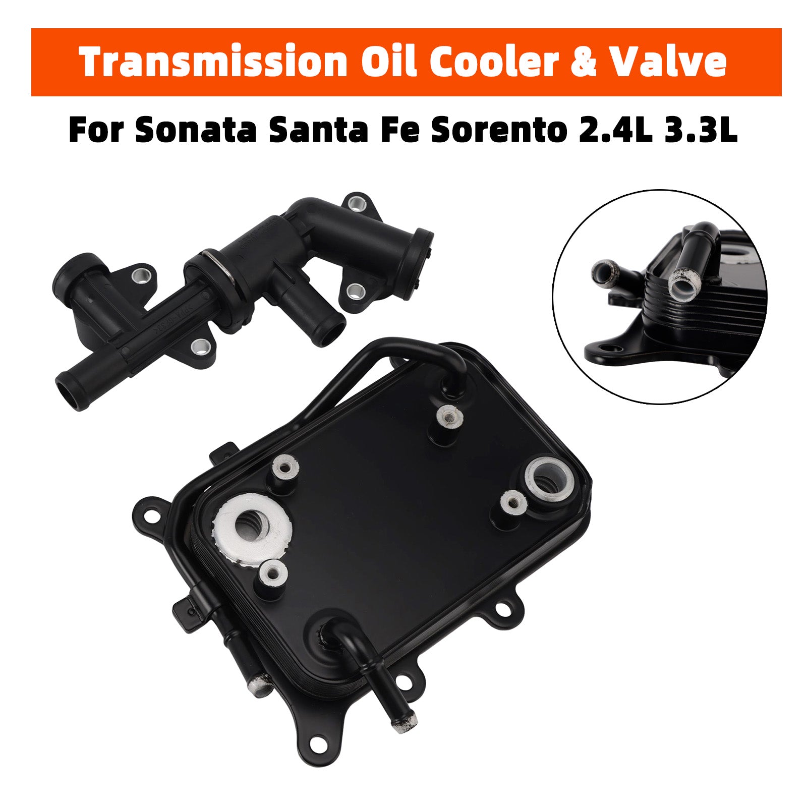 Transmission Oil Cooler & Valve For Sonata Santa Fe Sorento 2.4L 3.3L