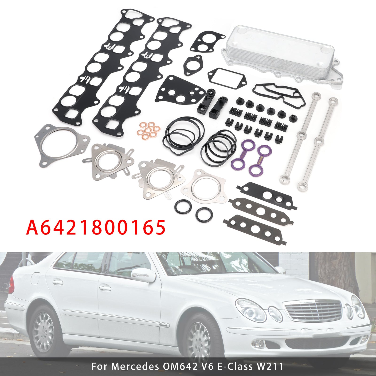 Oil Cooler Connecting Rods Gasket A6421800165 For Mercedes OM642 V6 E-Class W211