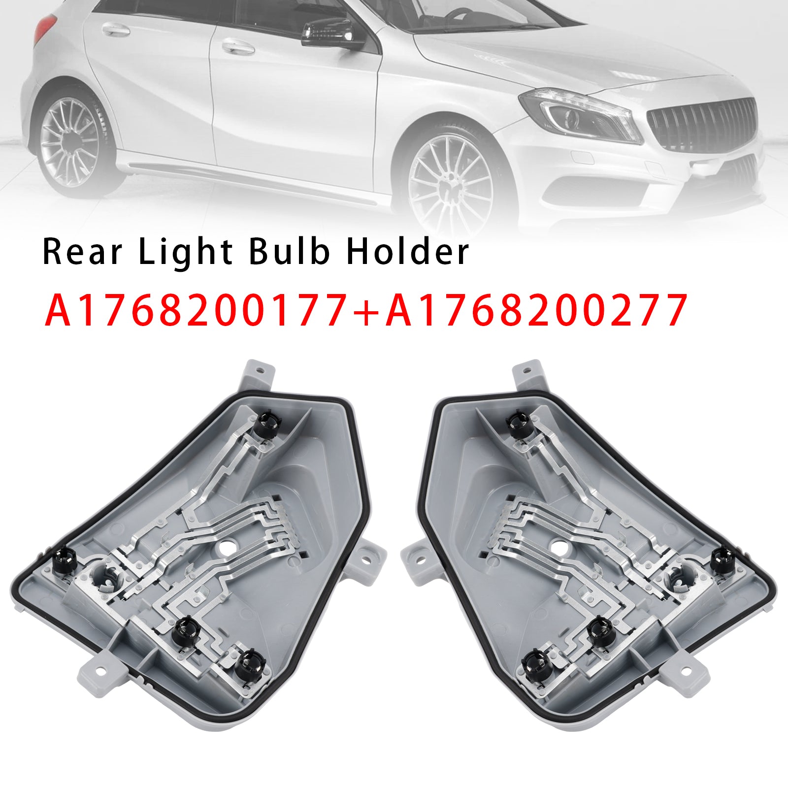 Left+Right Rear Tail Light Lamp Bulb Holder For Mercedes W176 A Class 2012-2015