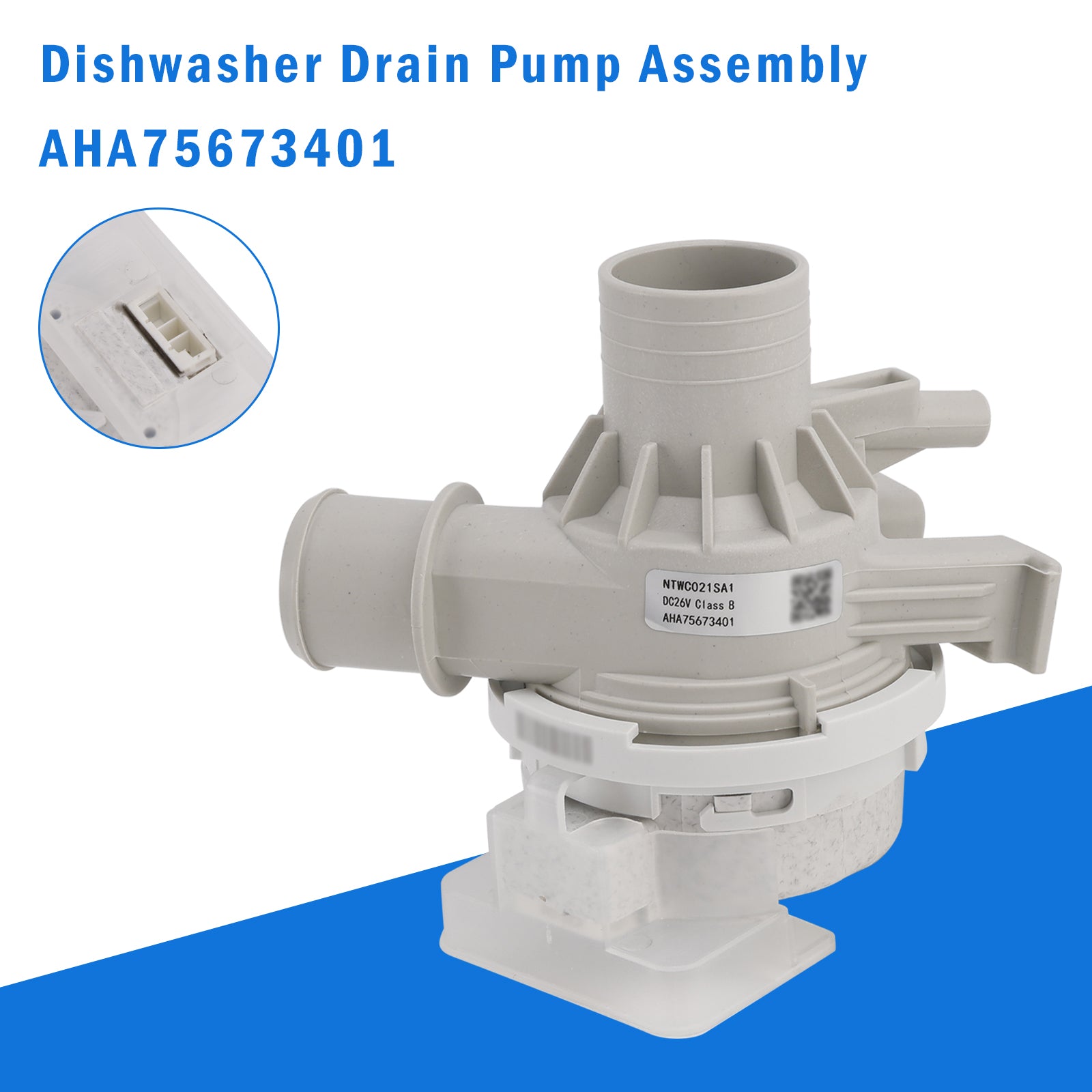 AHA75673401 WT7100C WT7800CV Dishwasher Drain Pump Assembly For LG Motor DC26V