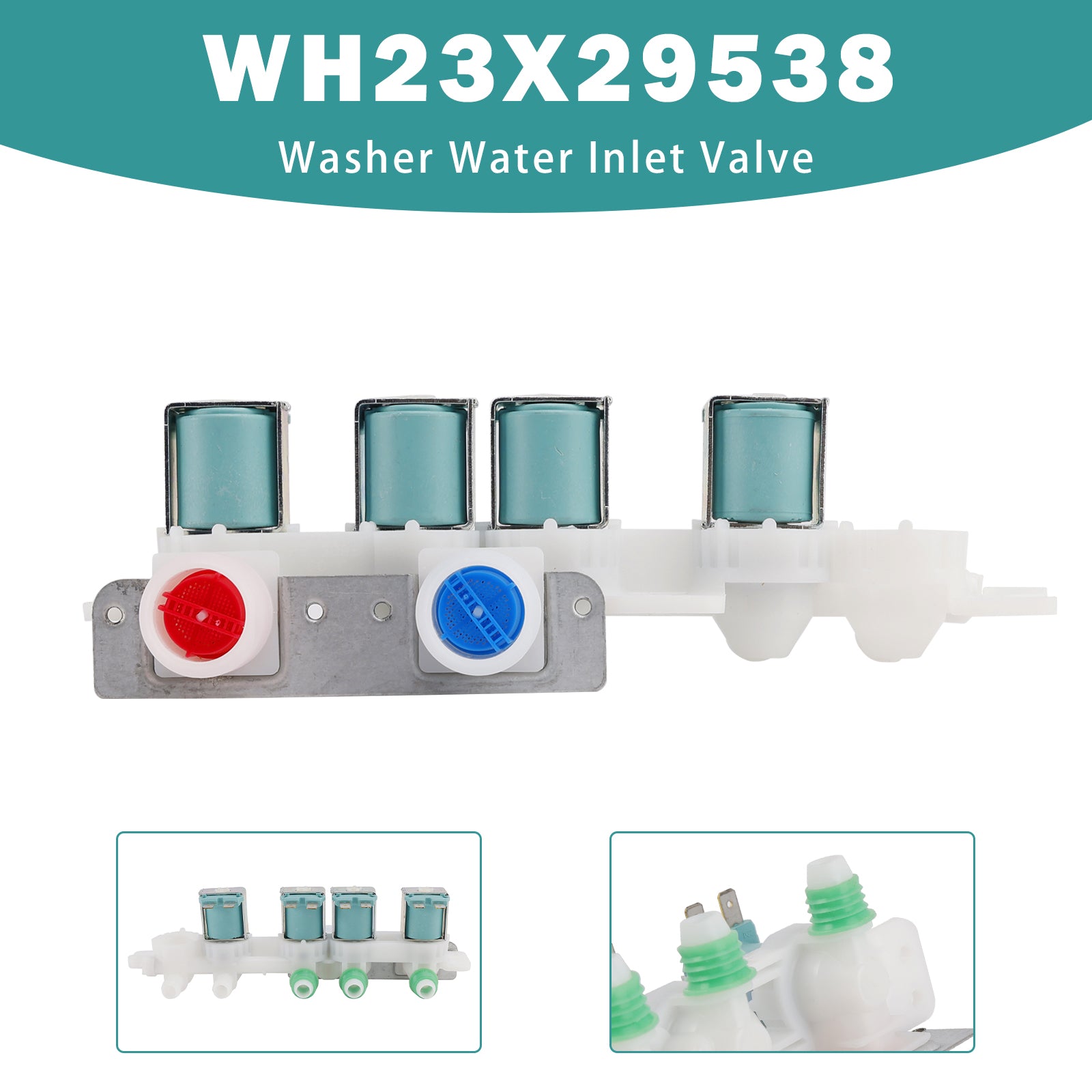 WH23X29538 Washer Water Solenoid Valve For GE Washing Machine
