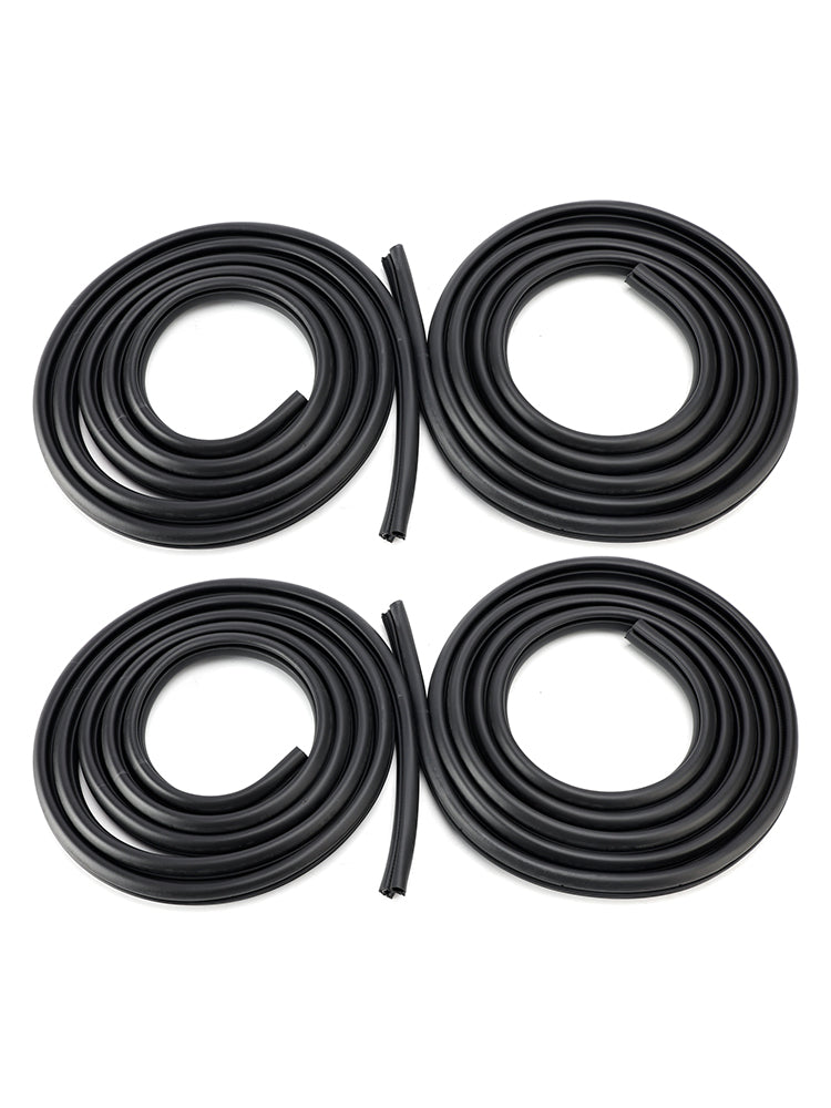 4Pcs Front Rear Left Right Door Rubber Seal Weatherstrip For Hummer H2 2003-2009