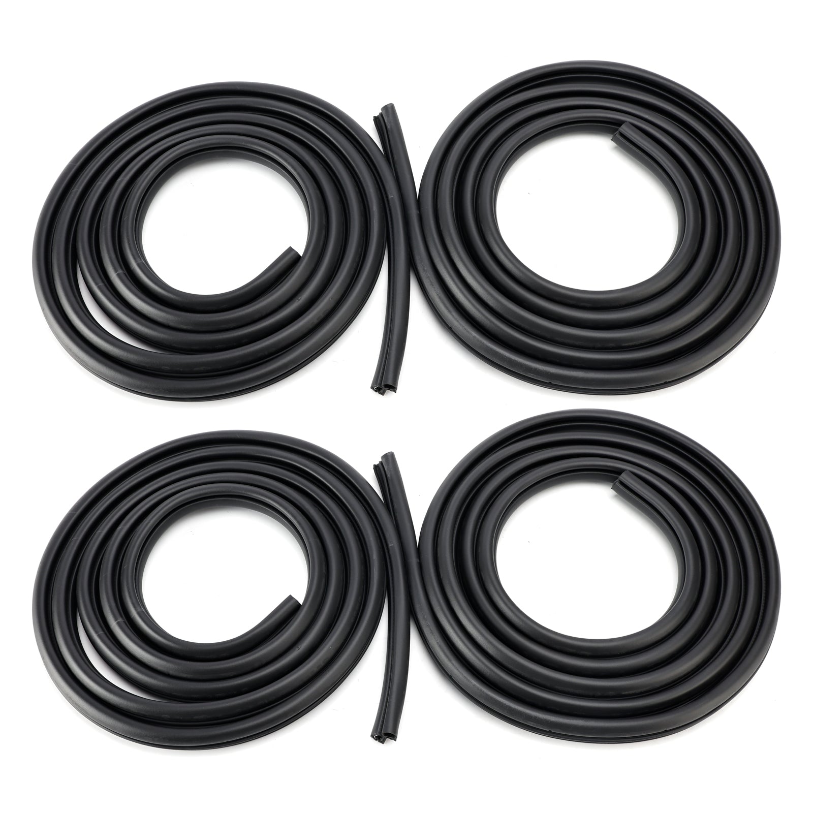 4Pcs Front Rear Left Right Door Rubber Seal Weatherstrip For Hummer H2 2003-2009