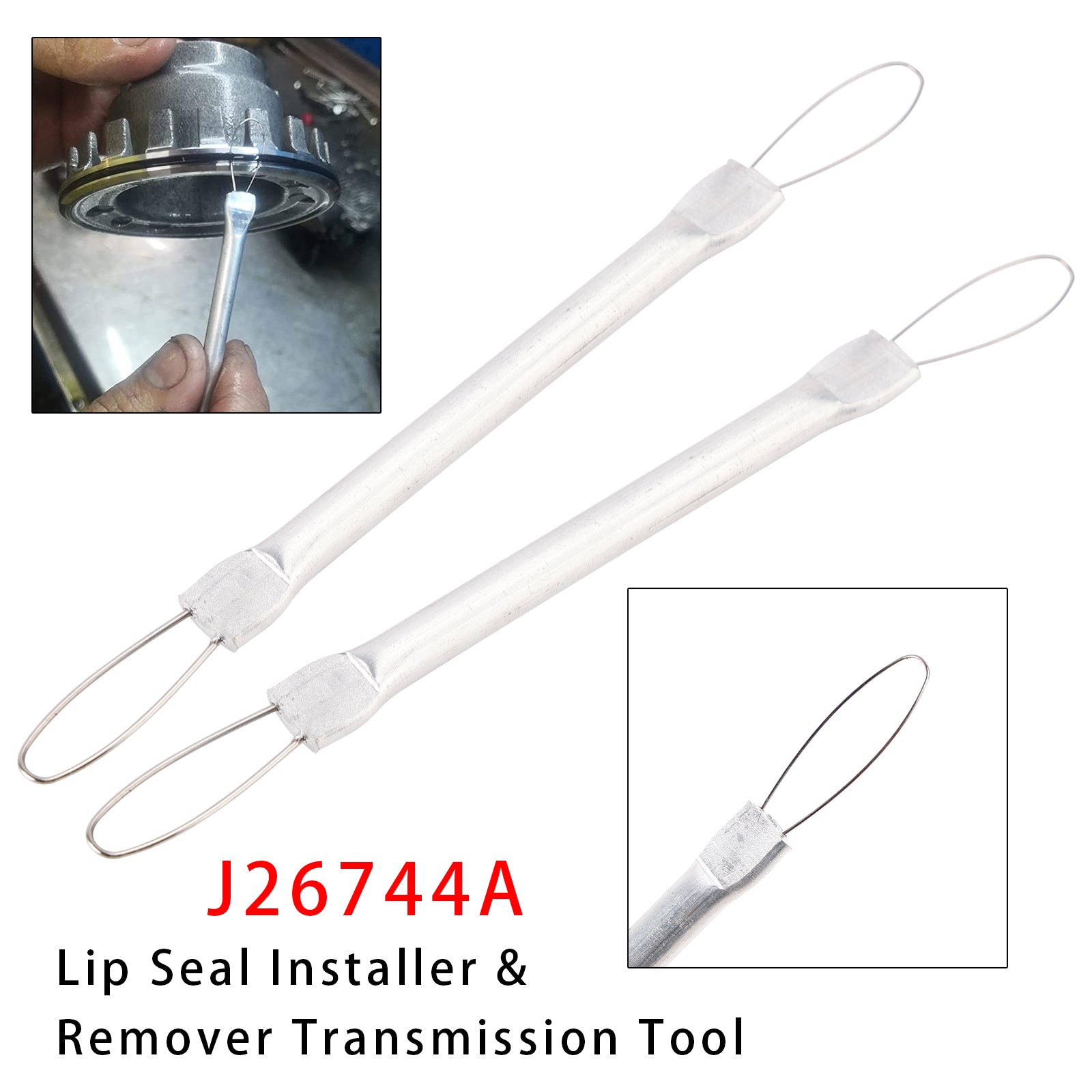 2PCS T-0015 Universal Lip Seal Installer & Remover Transmission Tool J-26744-A