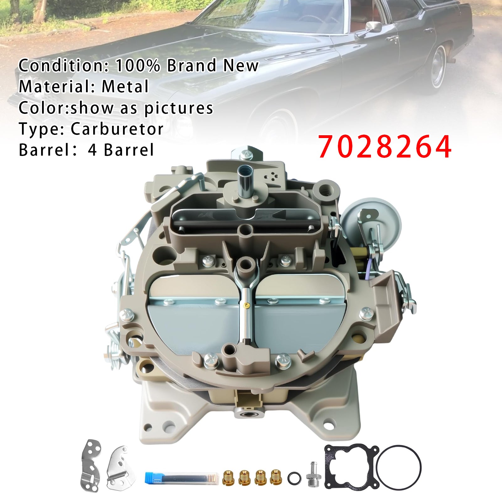 7028264 4 Barrel Carburetor For Pontiac Firebird Quadrajet 4MC 4MV 1968