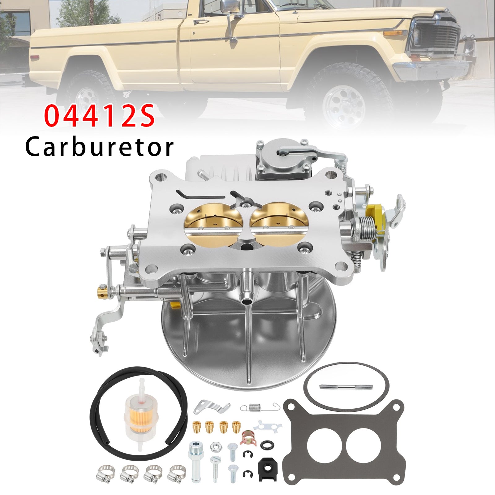 0-4412S 2 Barrel Carburetor For 500 CFM W/ Manual Choke Gasoline 04412S