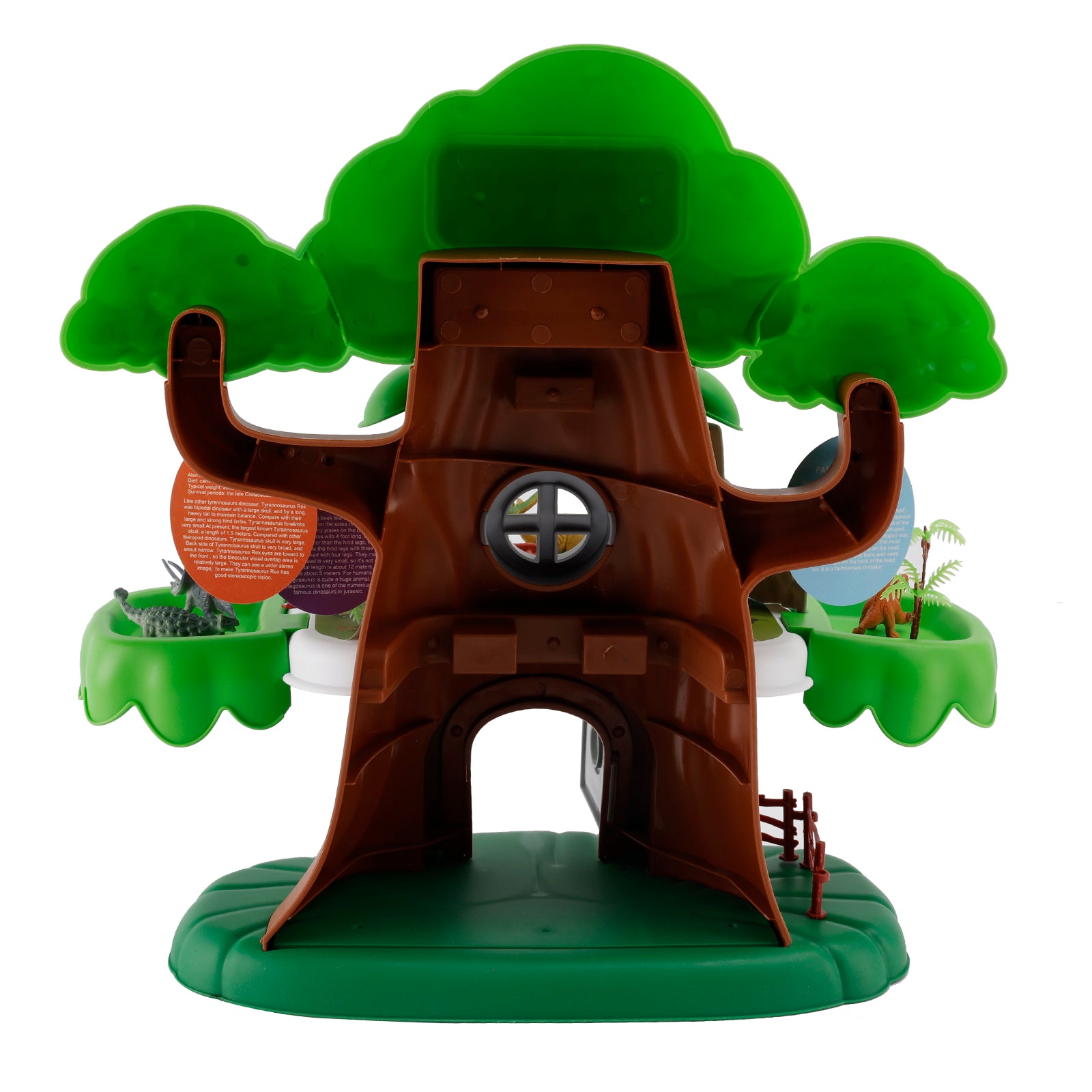 37 Pcs Dinosaur Valley Tree House Toy Realistic Set With Tree And Fence For Kid